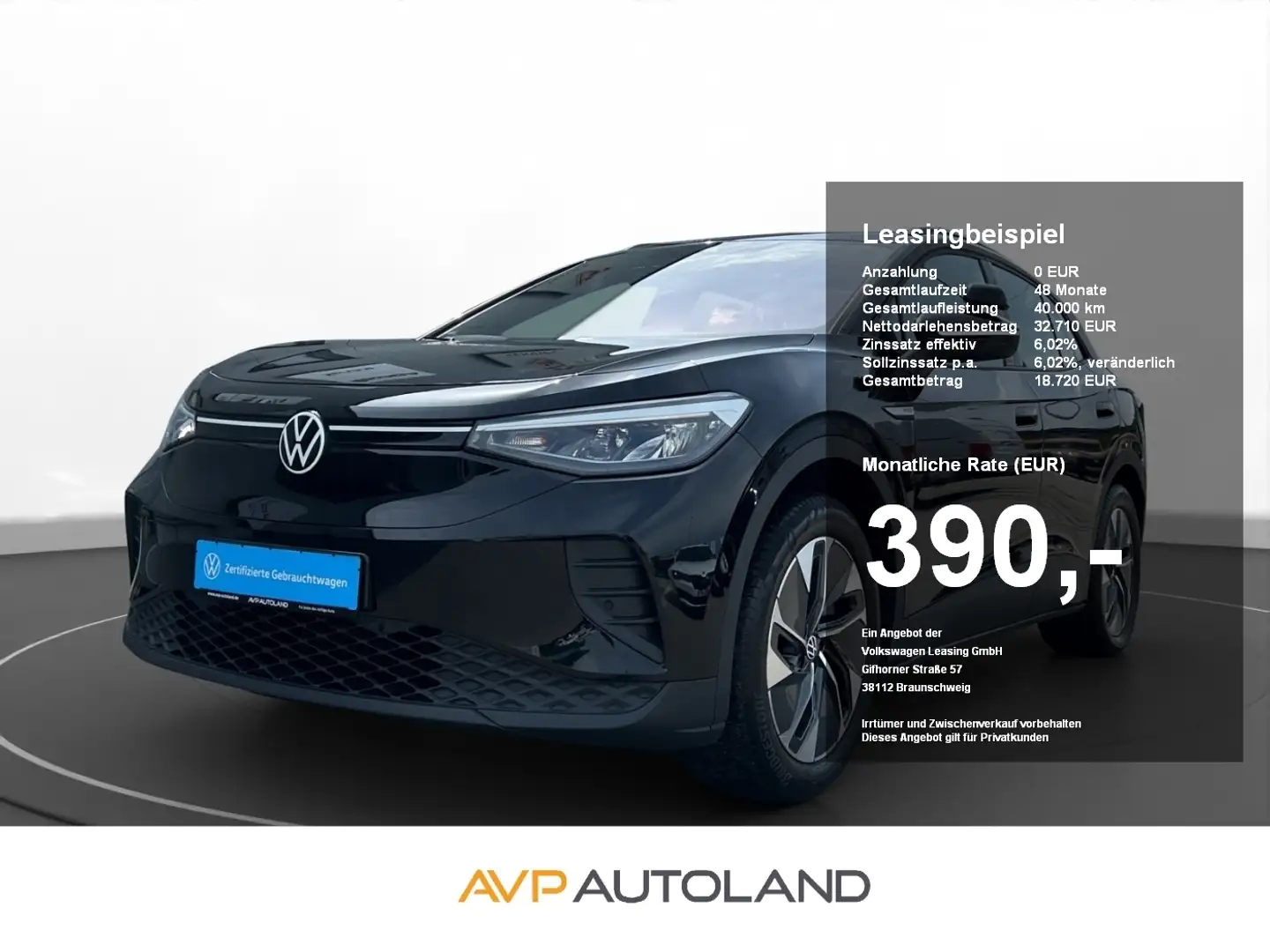 Volkswagen ID.4 Pro Performance | LED | NAVI | AHK | SITZH. Schwarz - 1