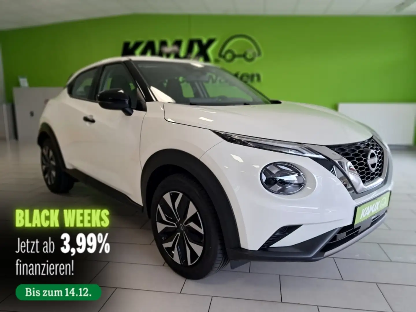 Nissan Juke 1.0DIG-T Aut.Acenta+LED+KAMERA+CARPLAY+PDC Weiß - 1