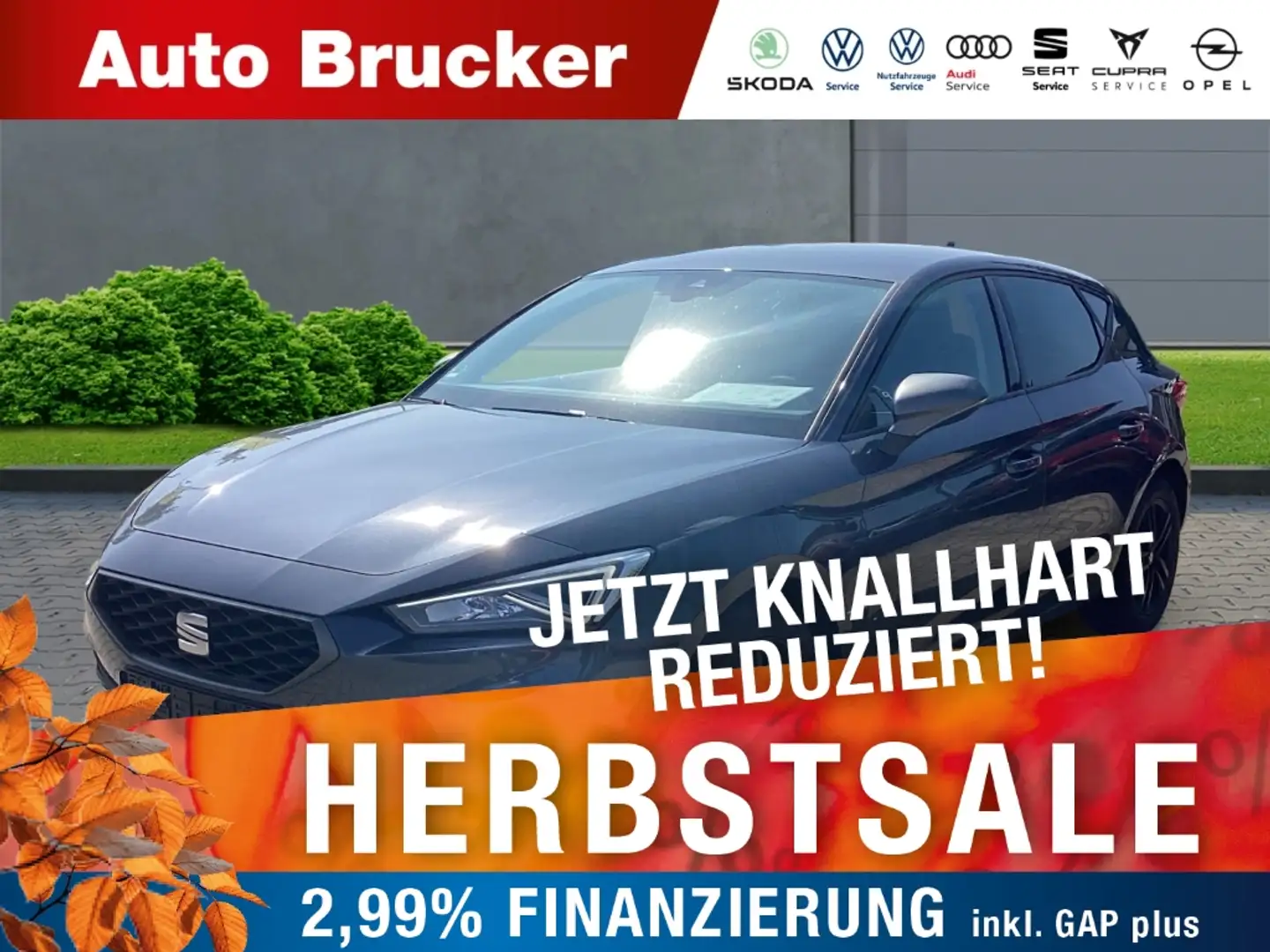 SEAT Leon FR 2.0 TDI+Alufelgen+Navi+Klimaautomatik Grau - 1