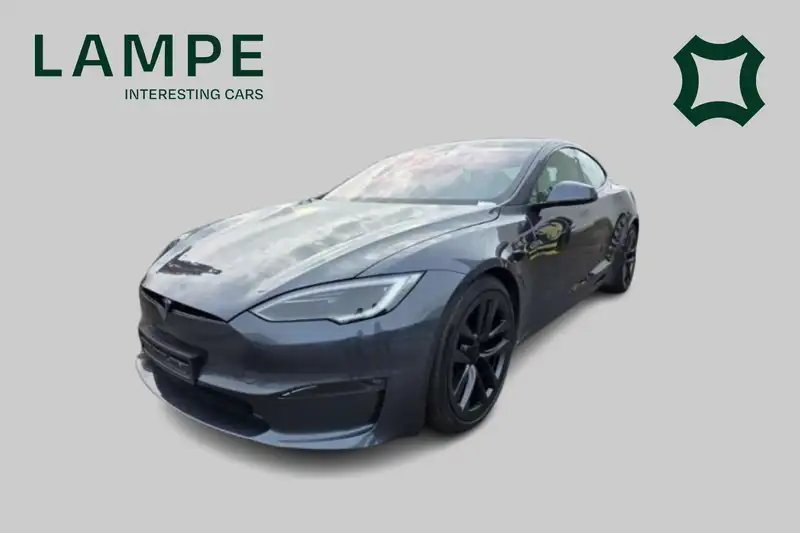 Tesla Model S Plaid AWD 1020HP Midnight Silver/Cream Yoke Pano