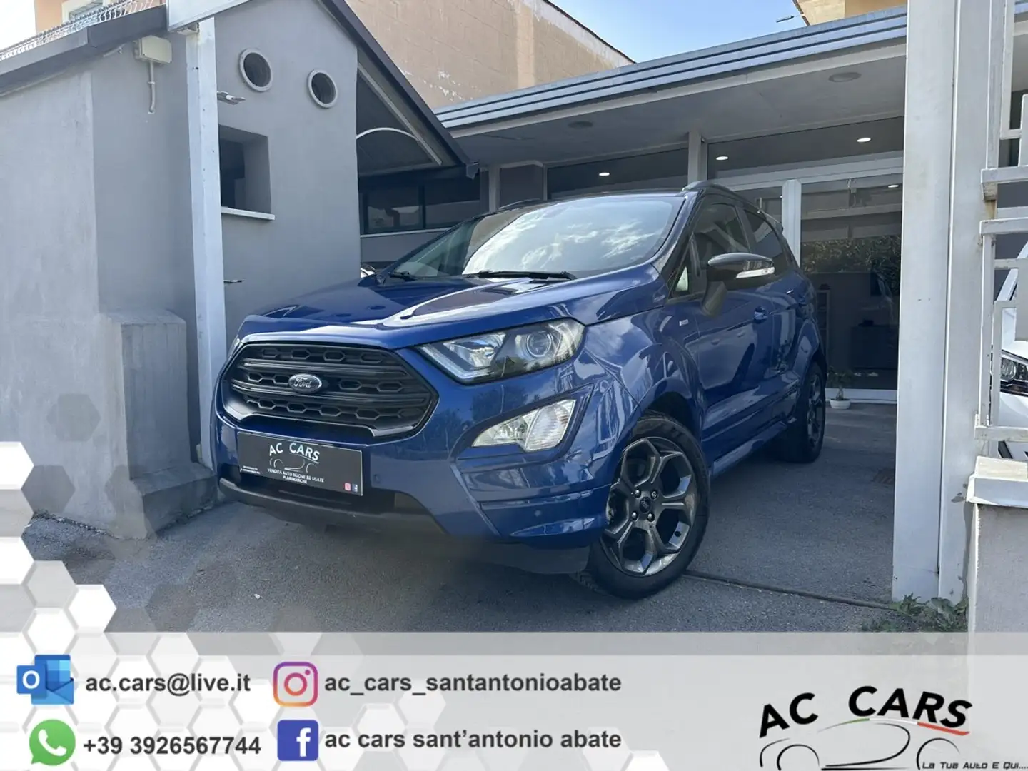 Ford EcoSport 1.0 ecoboost ST-Line Black Edition 100cv Bleu - 1