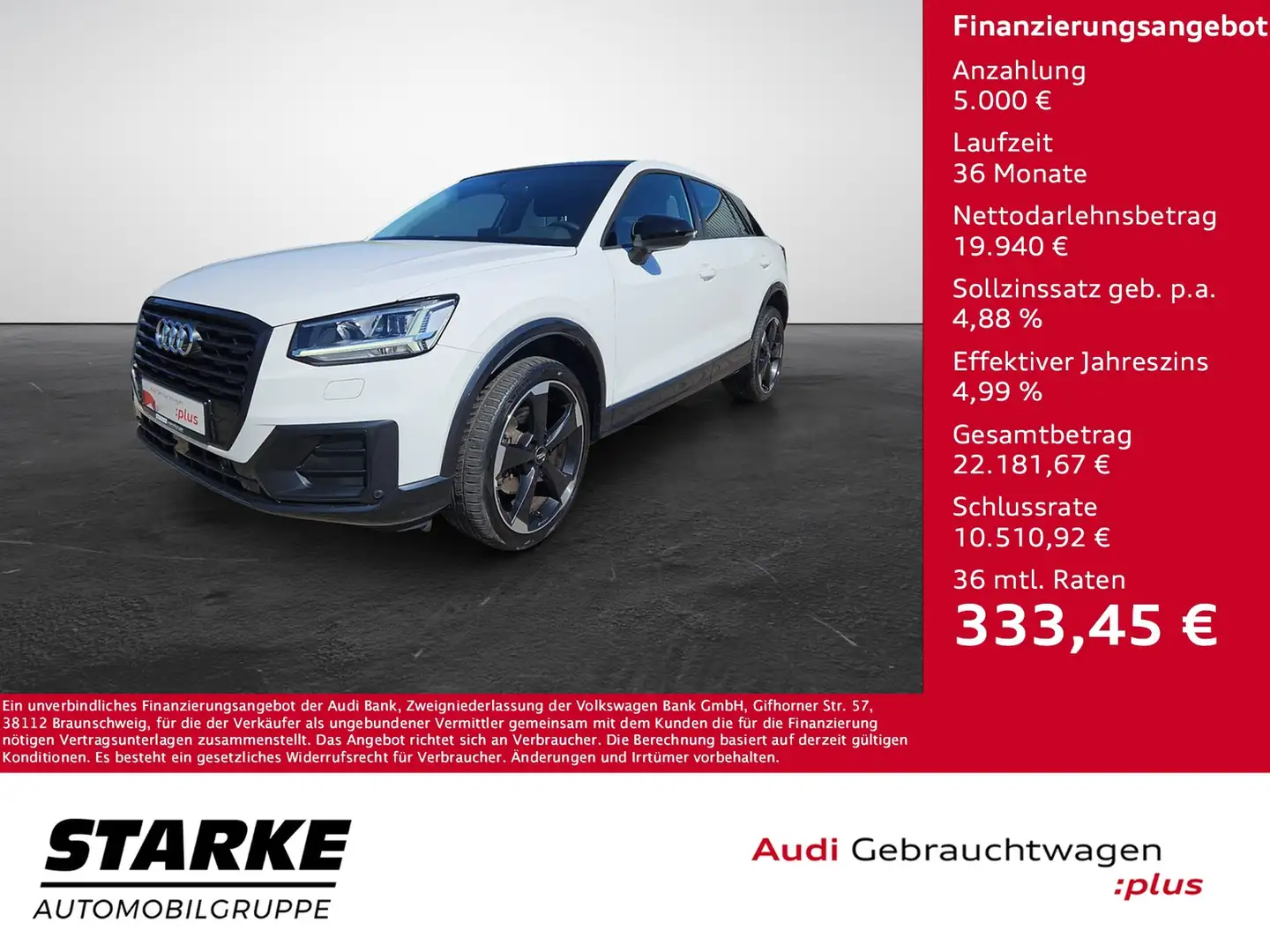 Audi Q2 35 TFSI S tronic Sport Navi LED Pano APS-Plus O... Biały - 1