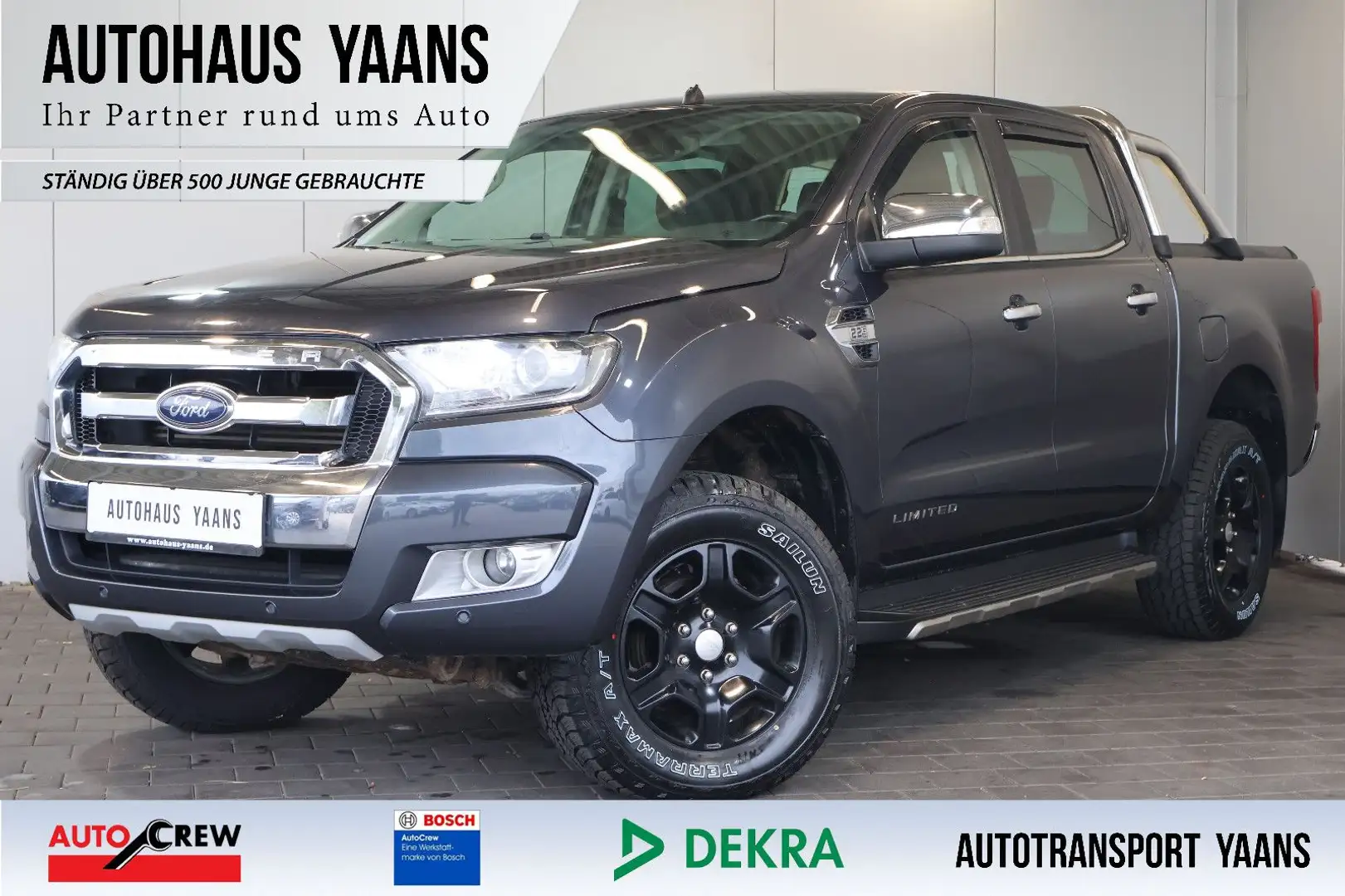 Ford Ranger Limited DOKA 4x4 2.2 TDCI LEDER+AHK Grau - 1