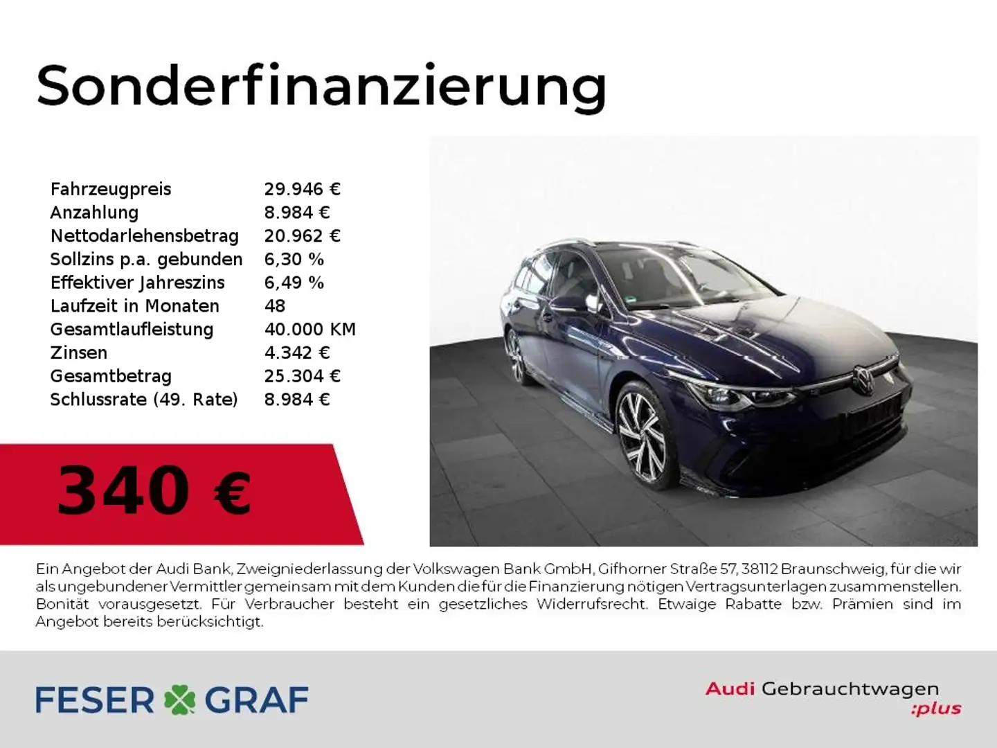 Volkswagen Golf Variant 1.5 TSI DSG R Line LED+,Navi,AHK,Kamera Bleu - 1