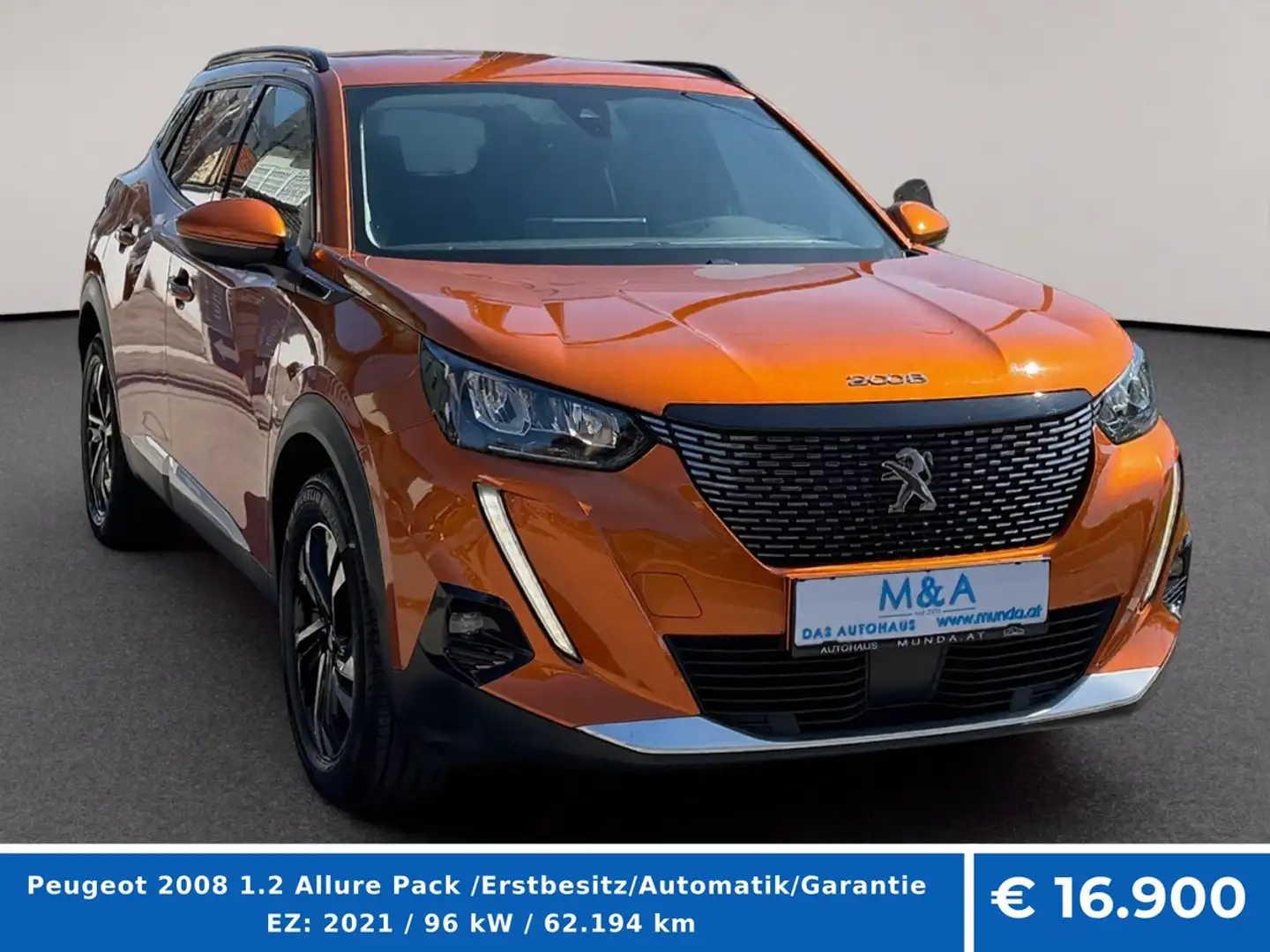 Peugeot 2008 1.2 Allure Pack /Erstbesitz/Automatik/Garantie Orange - 2