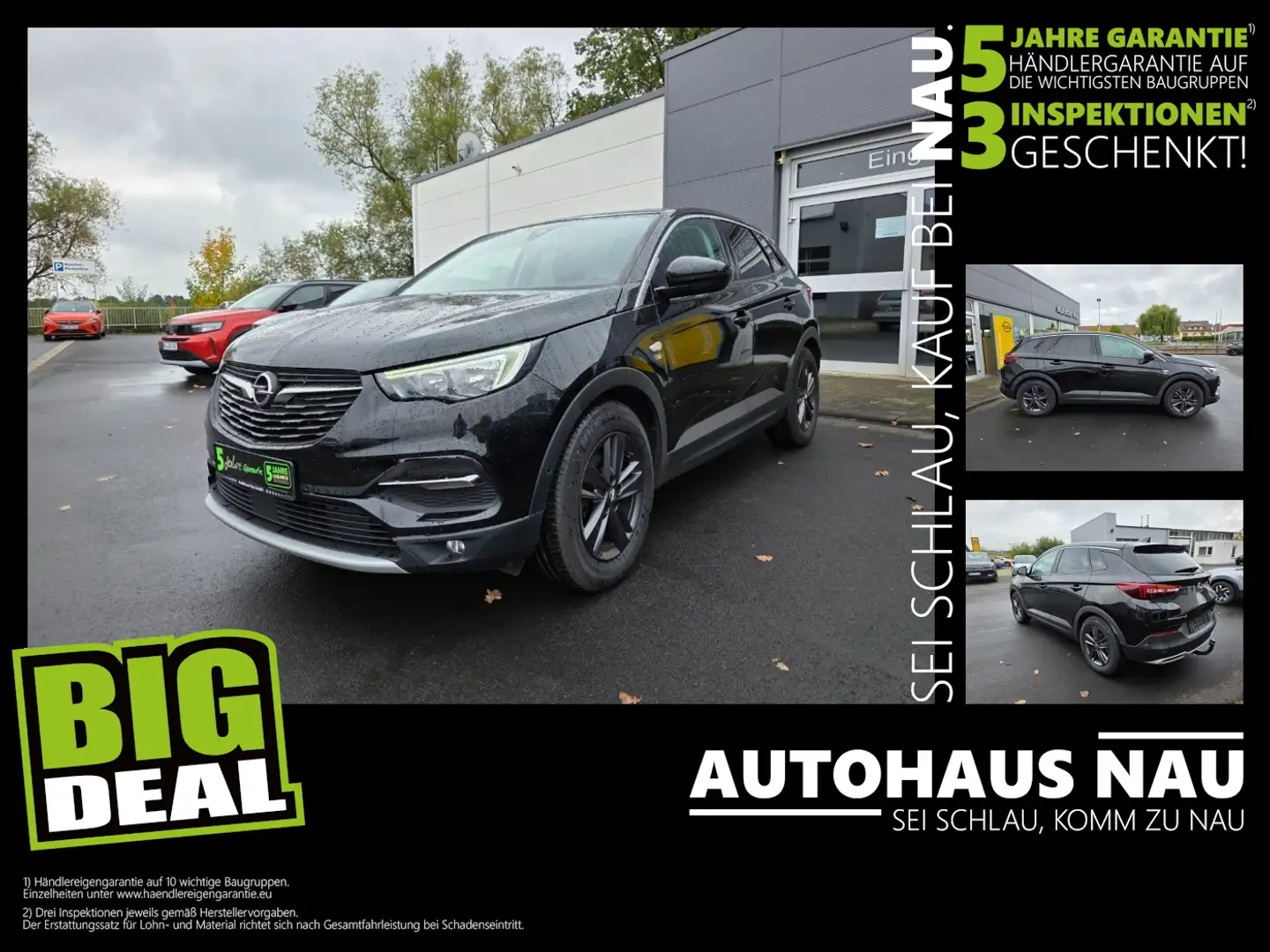 Opel Grandland 120 Jahre 1.2 Turbo mit AHK und Navi. Noir - 1