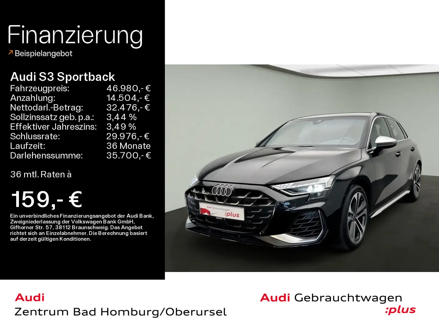 Audi S3 TFSI*LED*Einparkhilfe*Tempomat*Navi Schwarz - 1