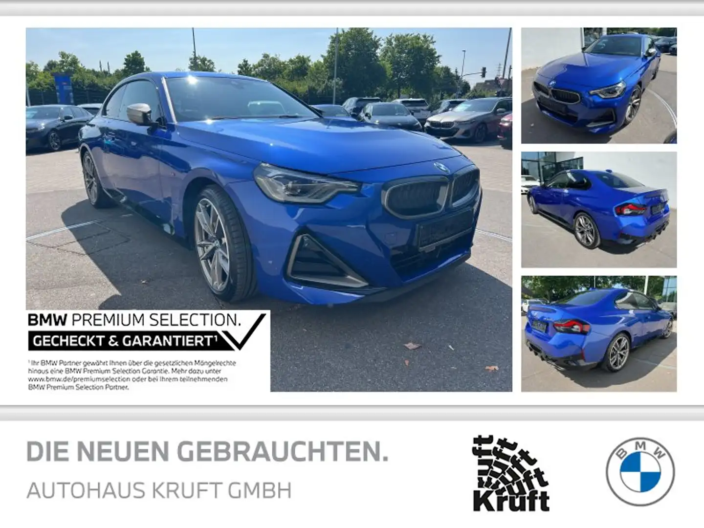 BMW 240 M240i xDrive Coupé LC PROF+HUD+KAMERA+LM19+LED Bleu - 1