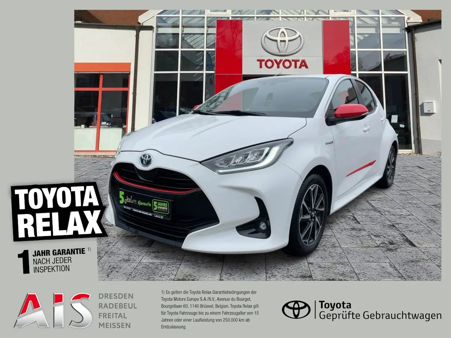 Toyota Yaris 1.5 Hybrid Club ACC*KAM*DAB*SHZ*LED Weiß - 1