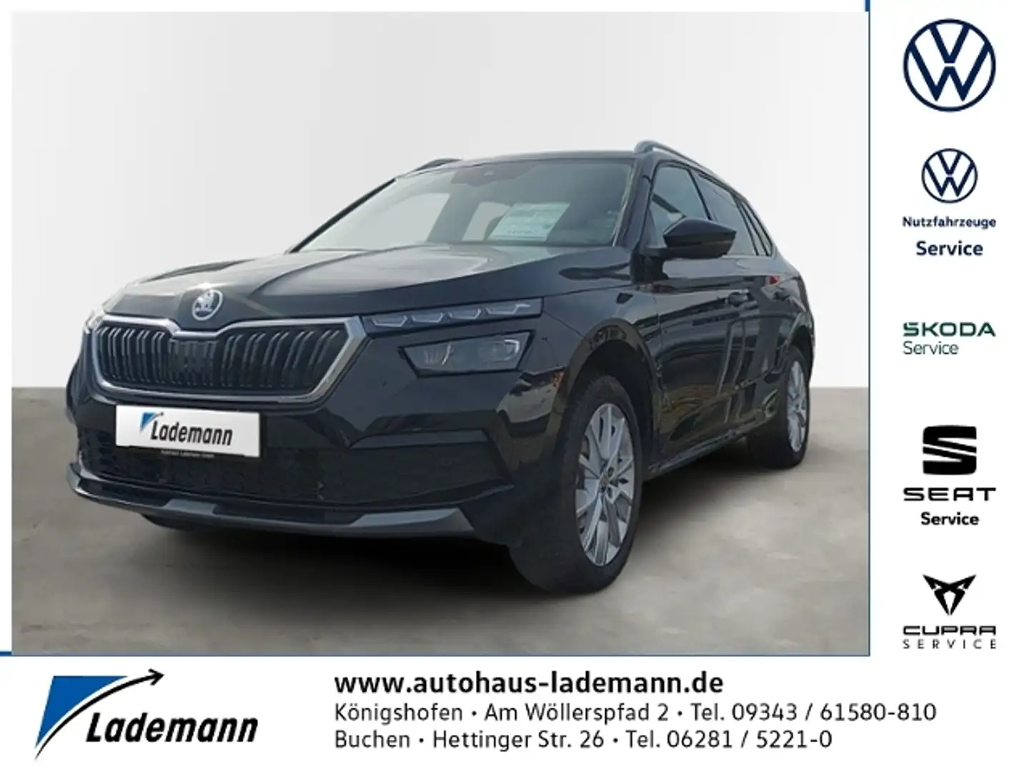 Skoda Kamiq 1.0 TSI Ambition LED+NAVI.+RFK+GRA+SHZ+PDC Schwarz - 1