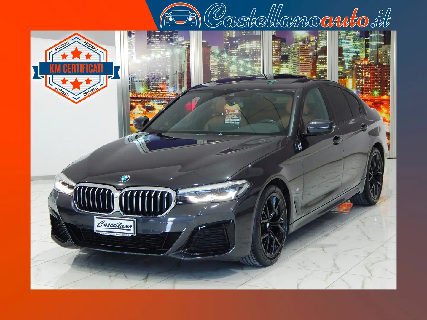 BMW 520 d mhev xdrive Msport Aut TETTO-NAVI-PELLE-LED-PARK Grigio - 1
