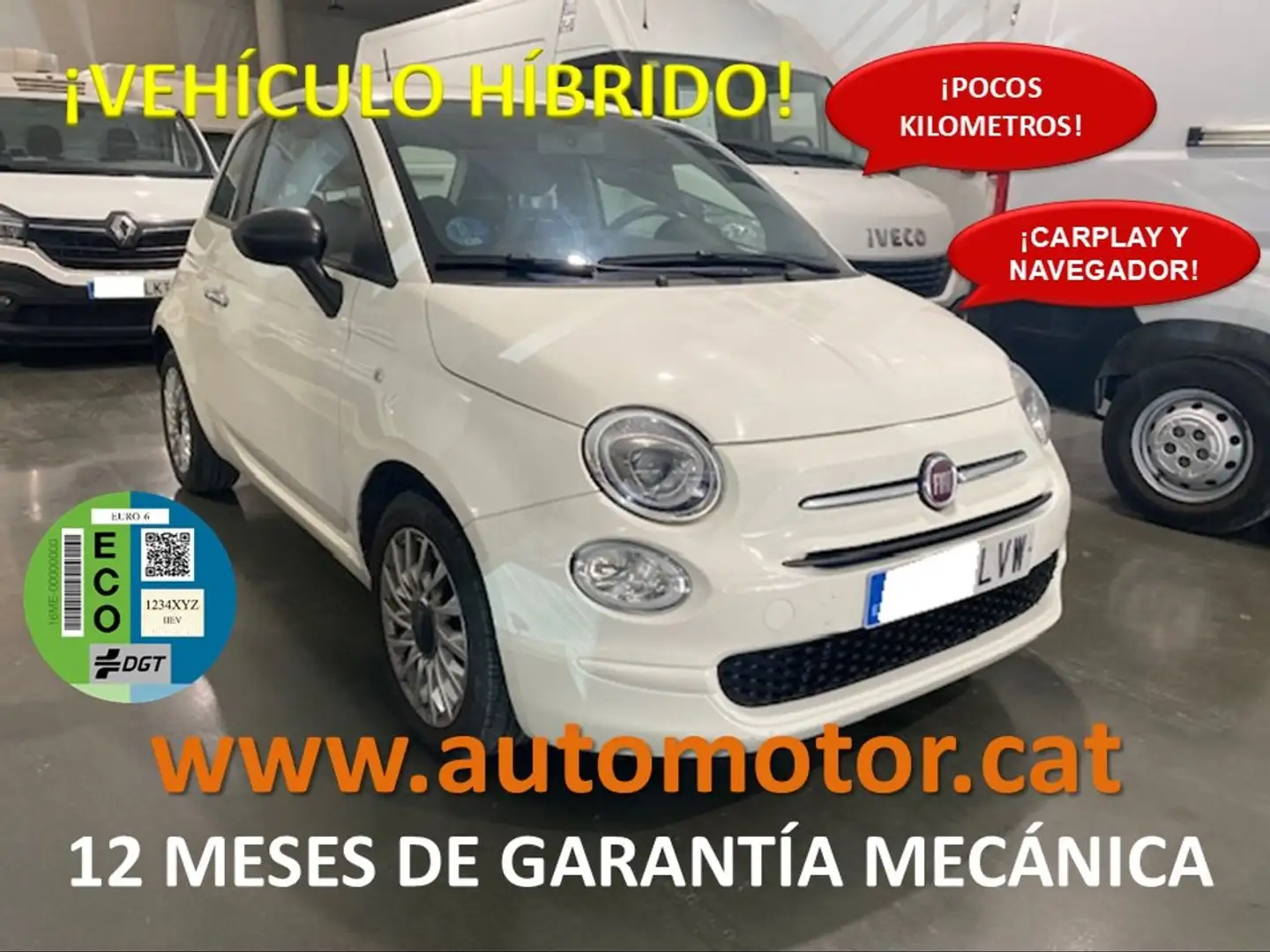 Fiat 500 Cult 1.0 Hybrid 51KW 70 CV Blanco - 1