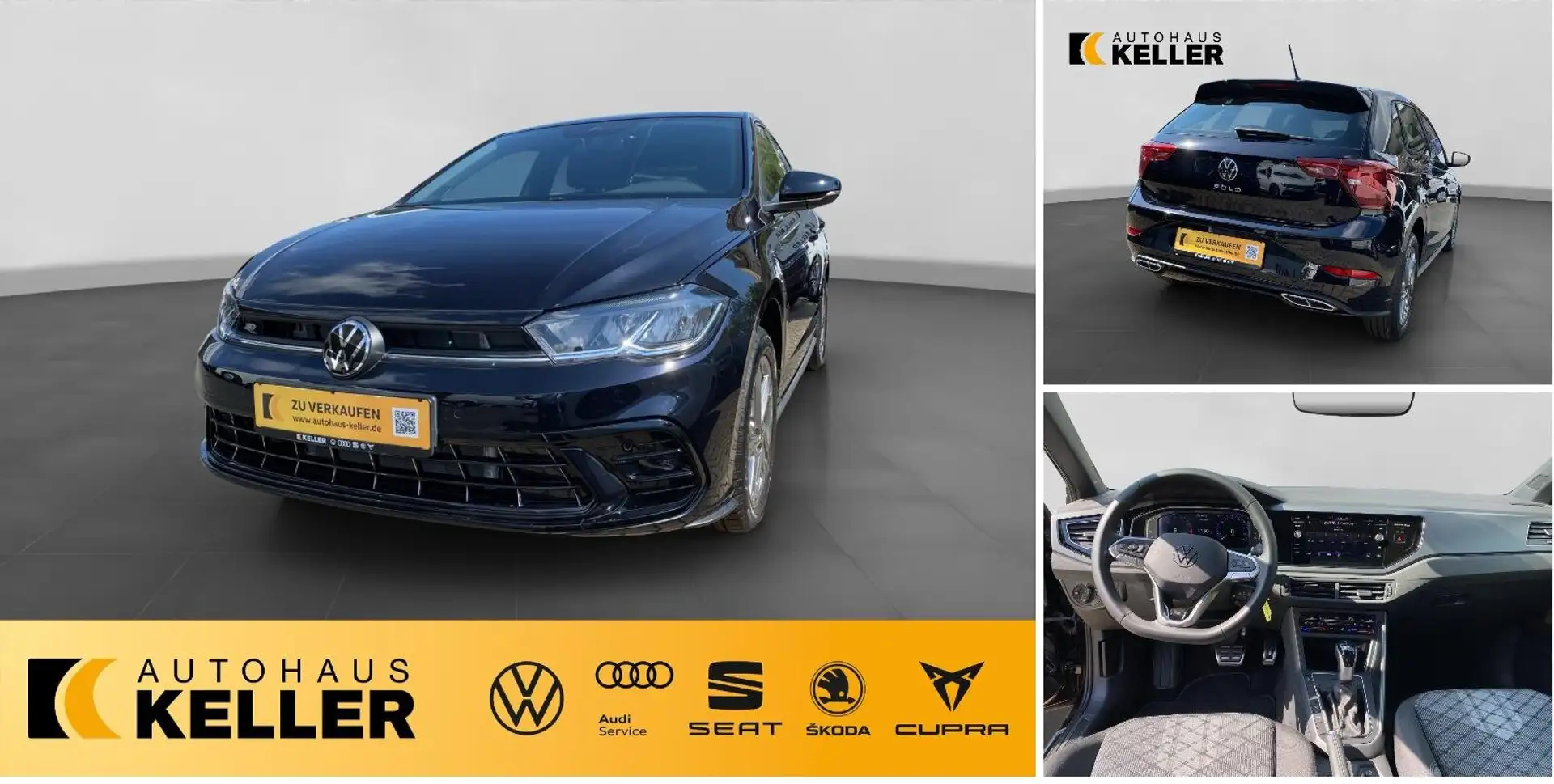 Volkswagen Polo Polo 1.0 TSI R-Line (EURO 6d) Autom./Klima/LED Zwart - 1