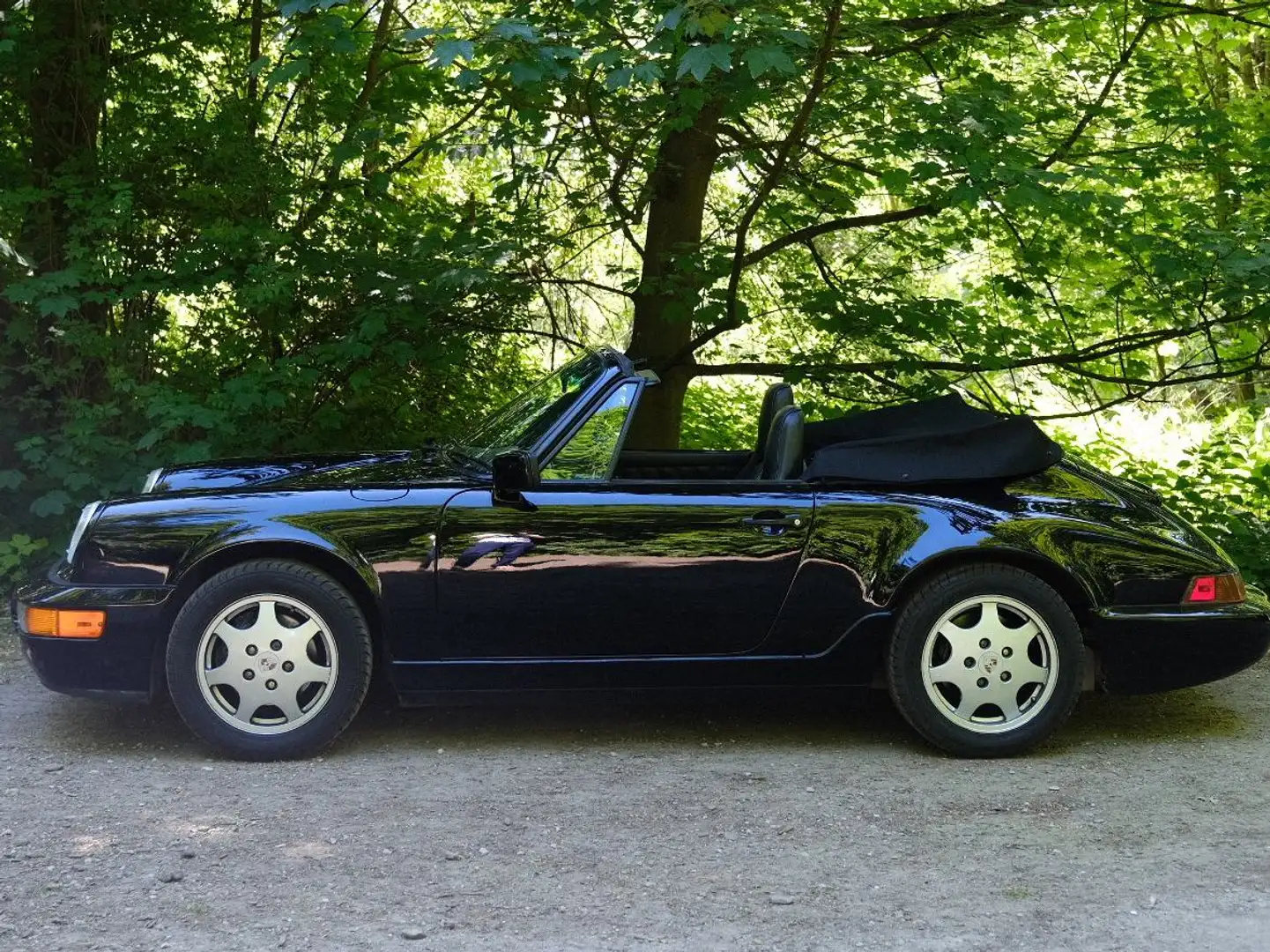 Porsche 964 911 Carrera 2 Cabriolet Noir - 2
