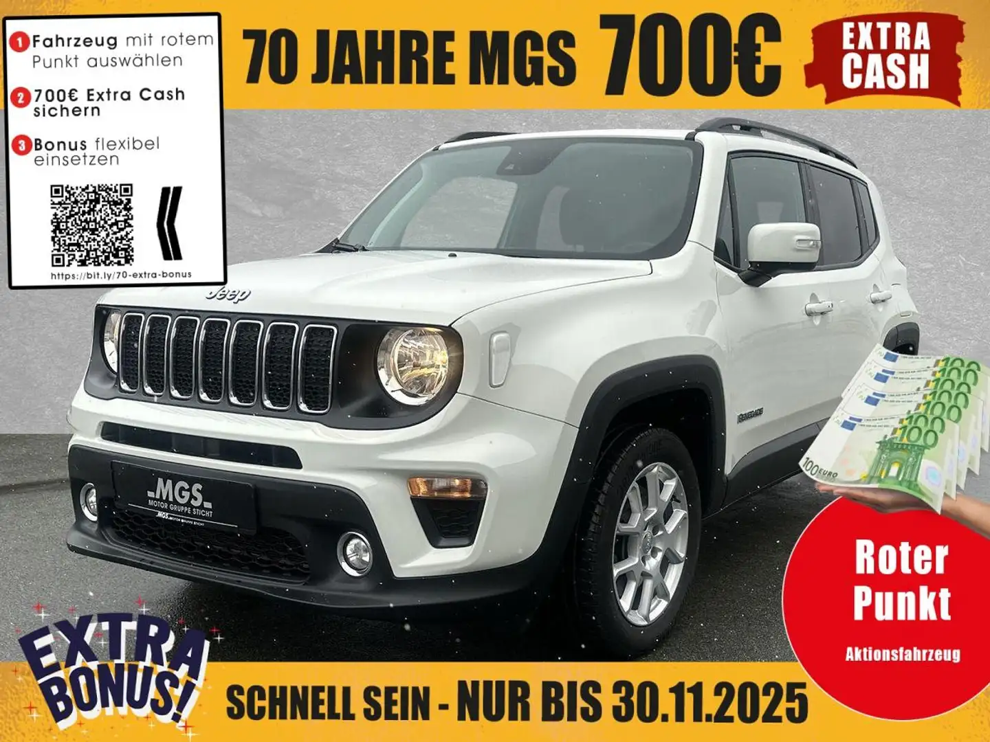 Jeep Renegade Longitude Plug-In-Hybrid 4xe NAVI #S&S Blanc - 1