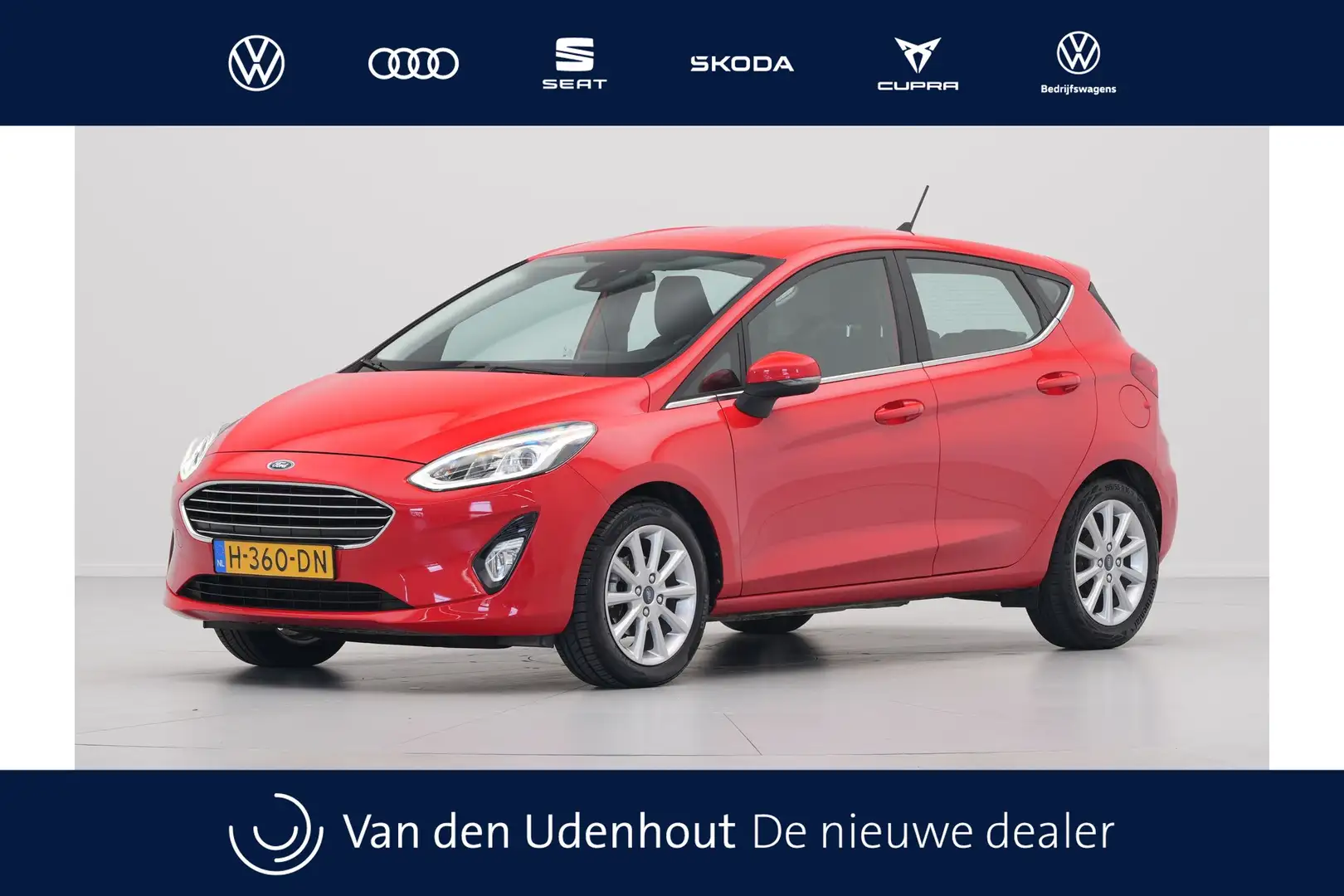 Ford Fiesta 1.0 EcoBoost Titanium Navi via App Clima Pdc Lm Ve Rood - 1