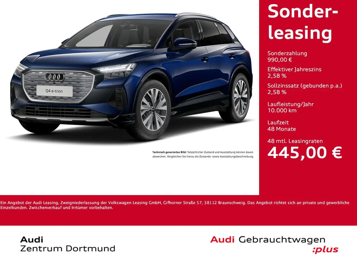 Audi Q4 e-tron 55 quattro advanced CAM HEAD-UP LM19 Blau - 1