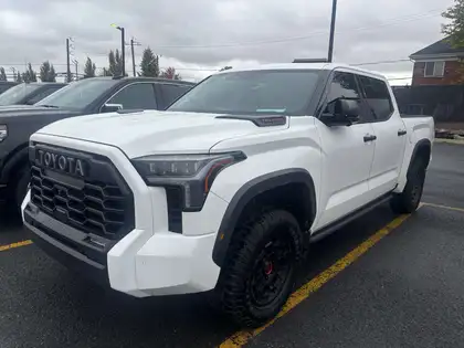 White 2023 Toyota Tundra Hybrid Pickup Truck Four-Wheel Drive Automatic