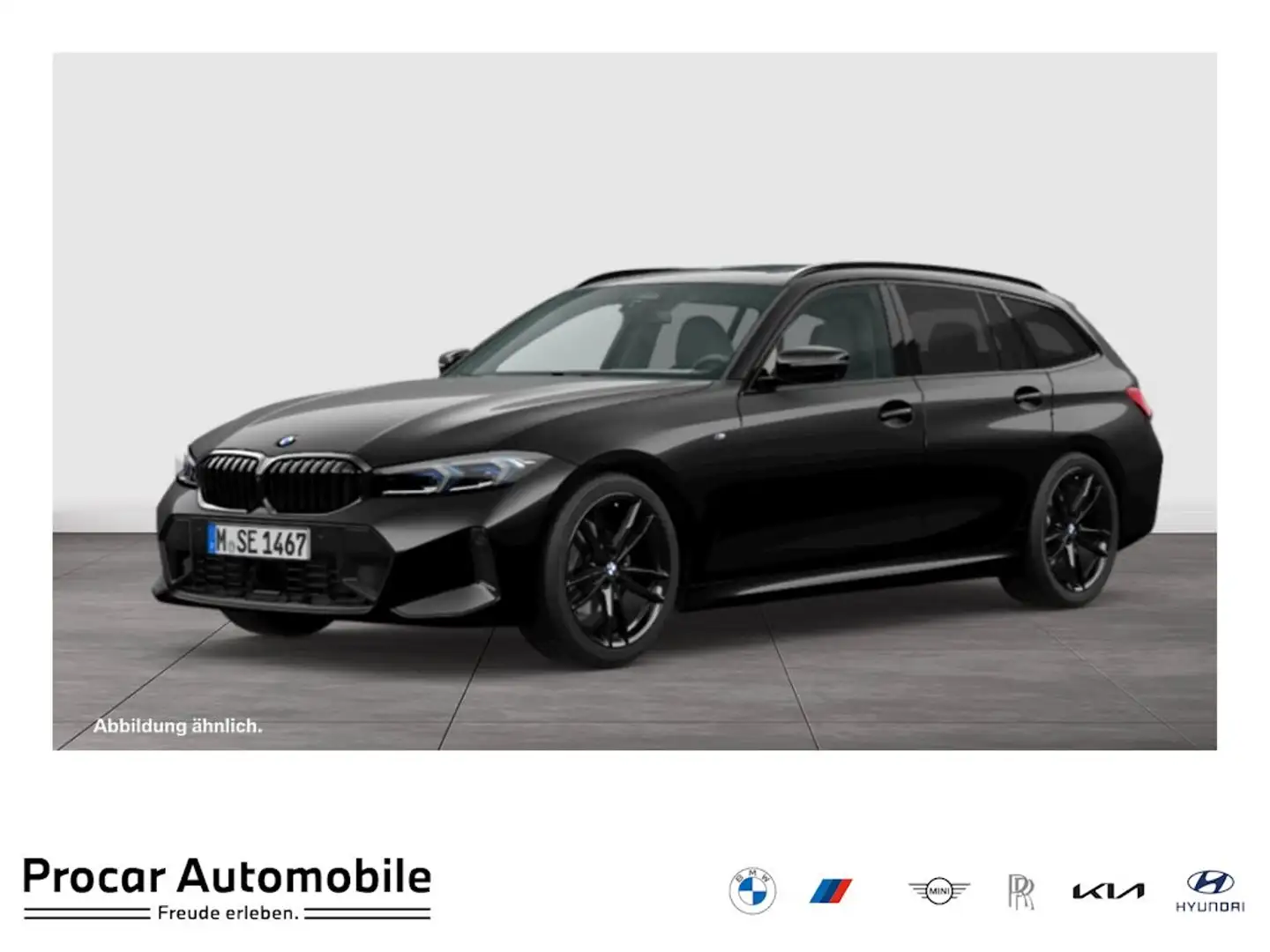 BMW 320 d M SPORT+PANO+HuD+H/K+DA PROF+360° Schwarz - 1