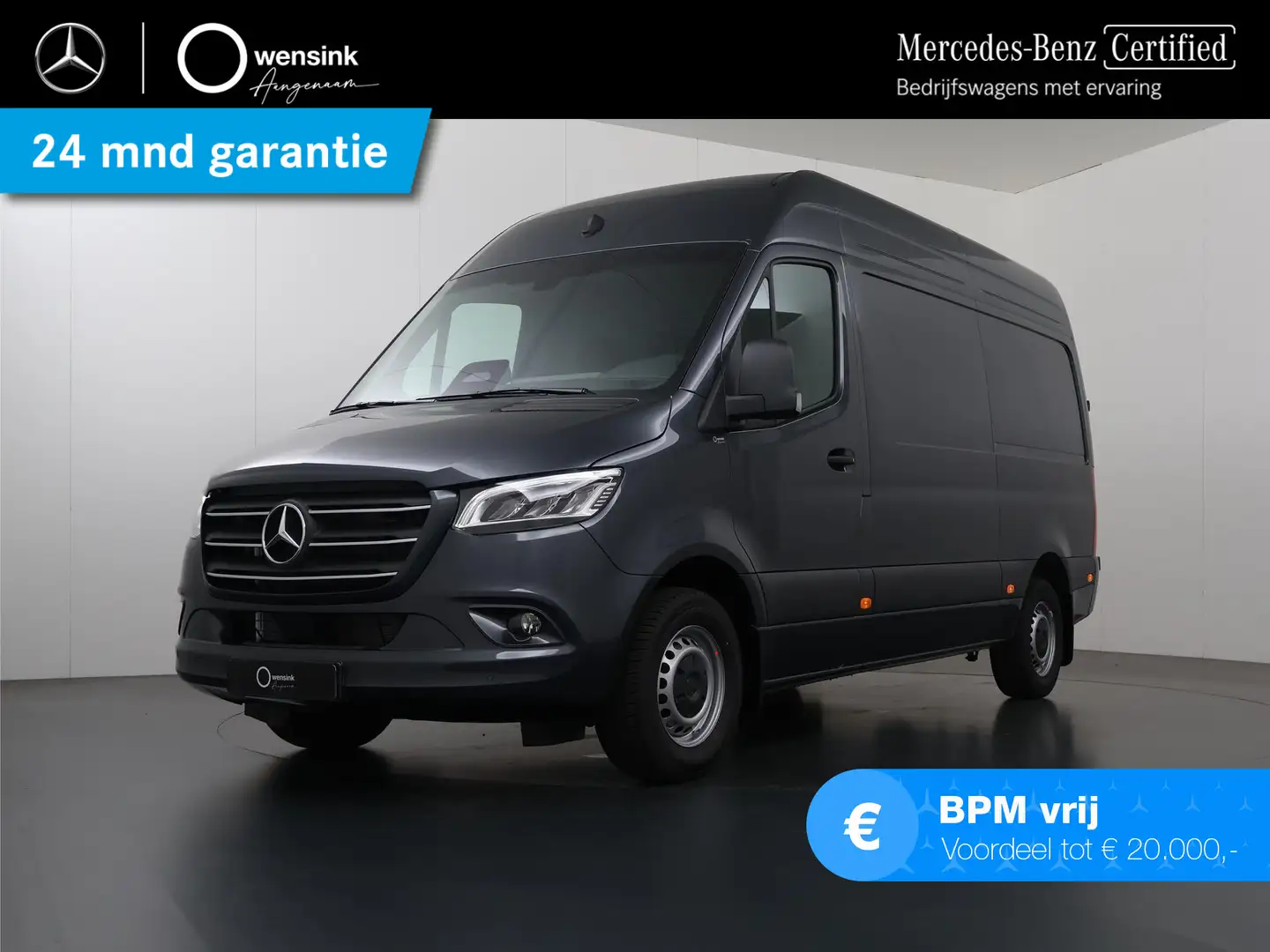 Mercedes-Benz Sprinter 319 L2H2 RWD SELECT | LED | 3500KG Trekken | DISTR Gris - 1