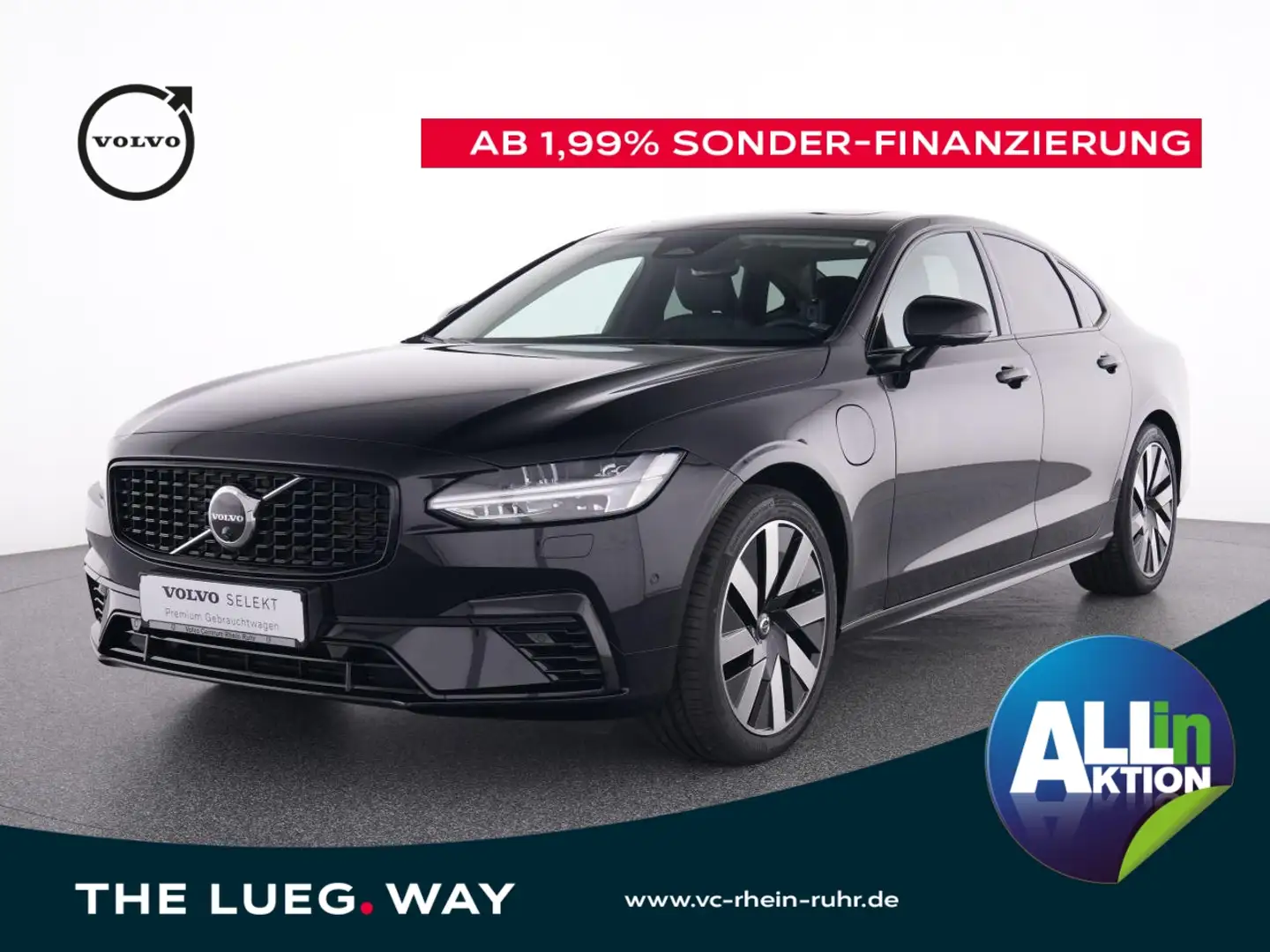 Volvo S90 T8 AWD Ultimate Dark +STHZG+GSD+HEADUP+360° Fekete - 1