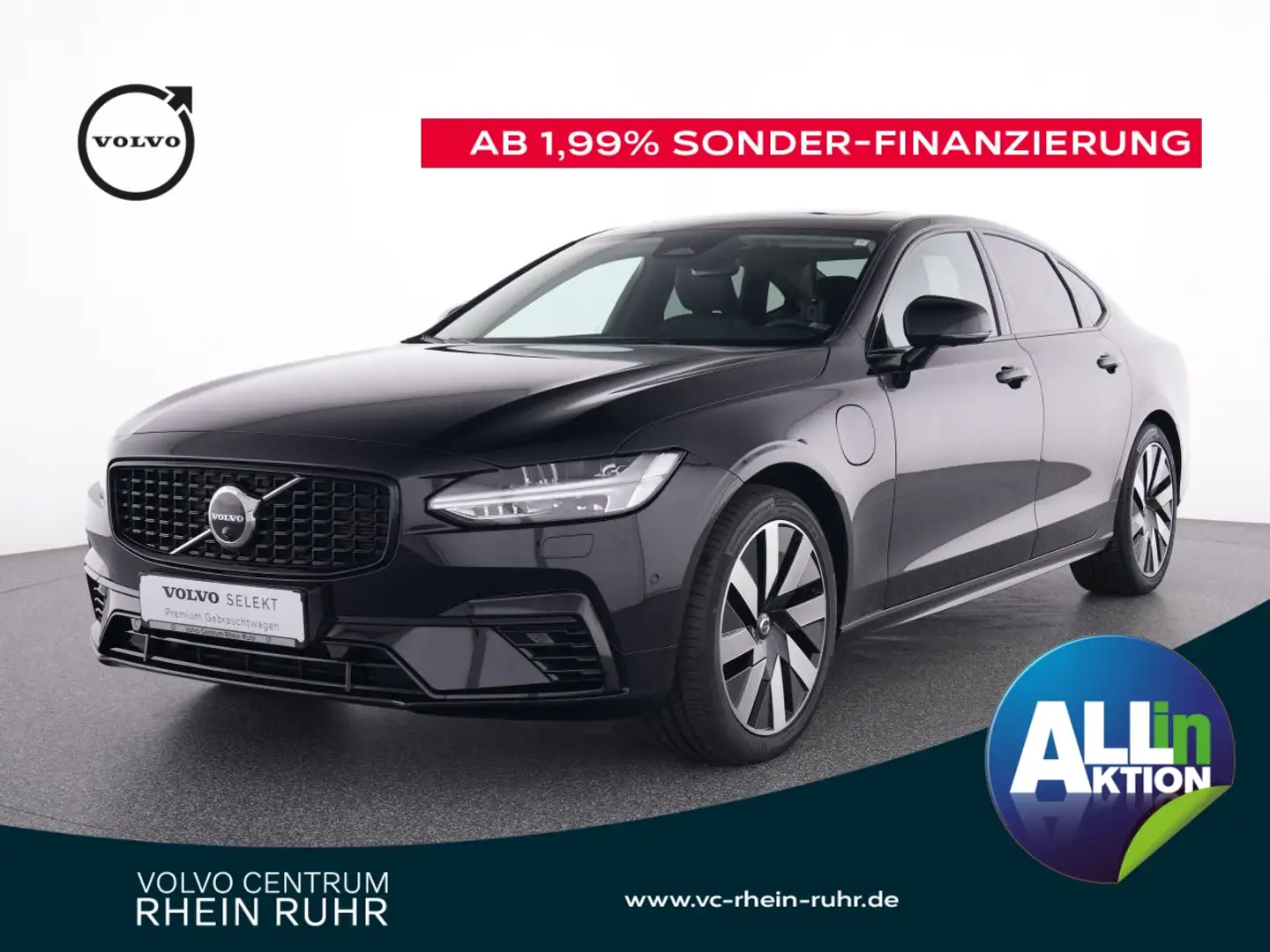 Volvo S90 T8 AWD Ultimate Dark +STHZG+GSD+HEADUP+360° Schwarz - 1
