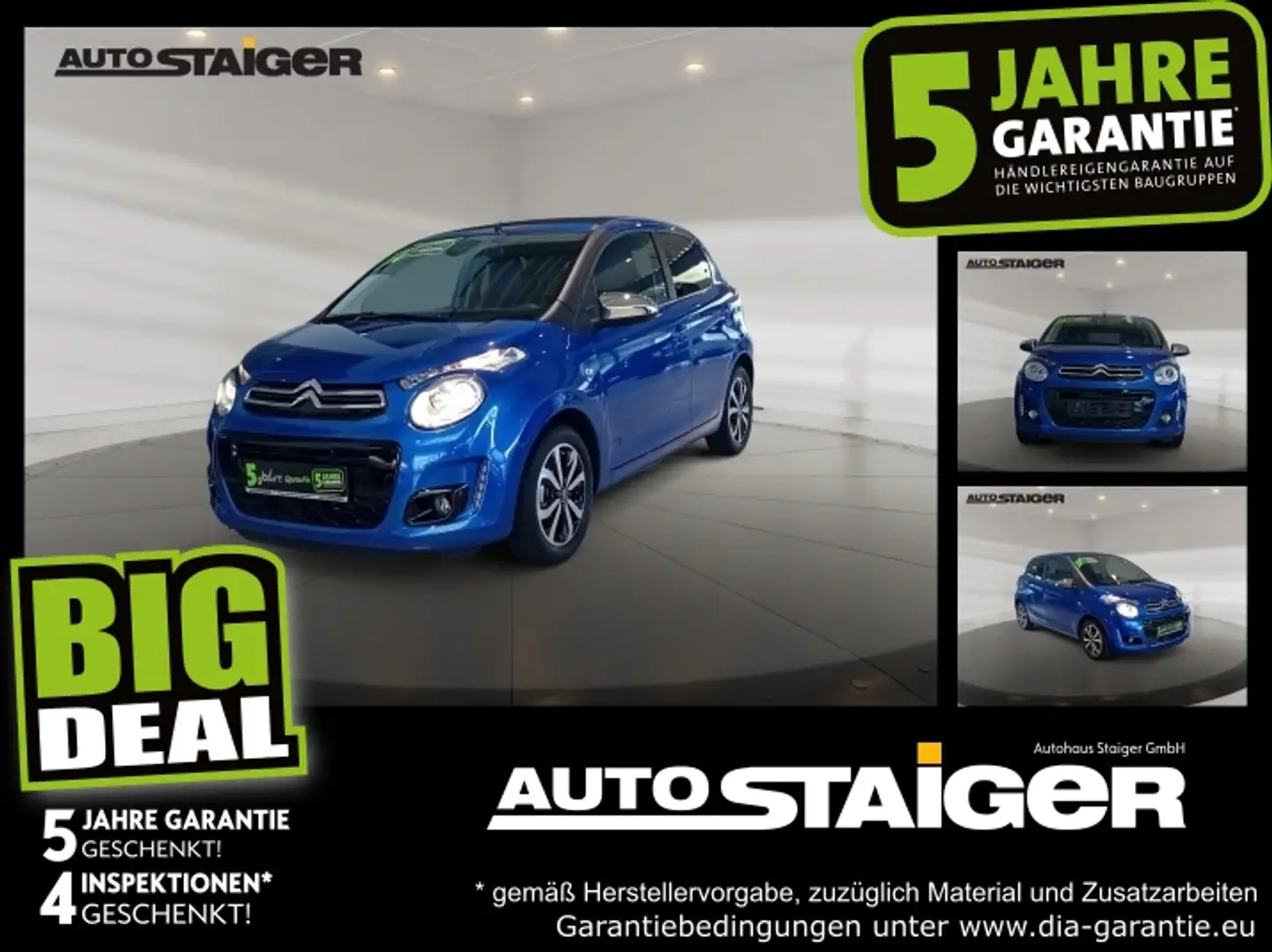 Citroen C1 Airspace Shine Faltdach~Garantie~1. Hand Blau - 1