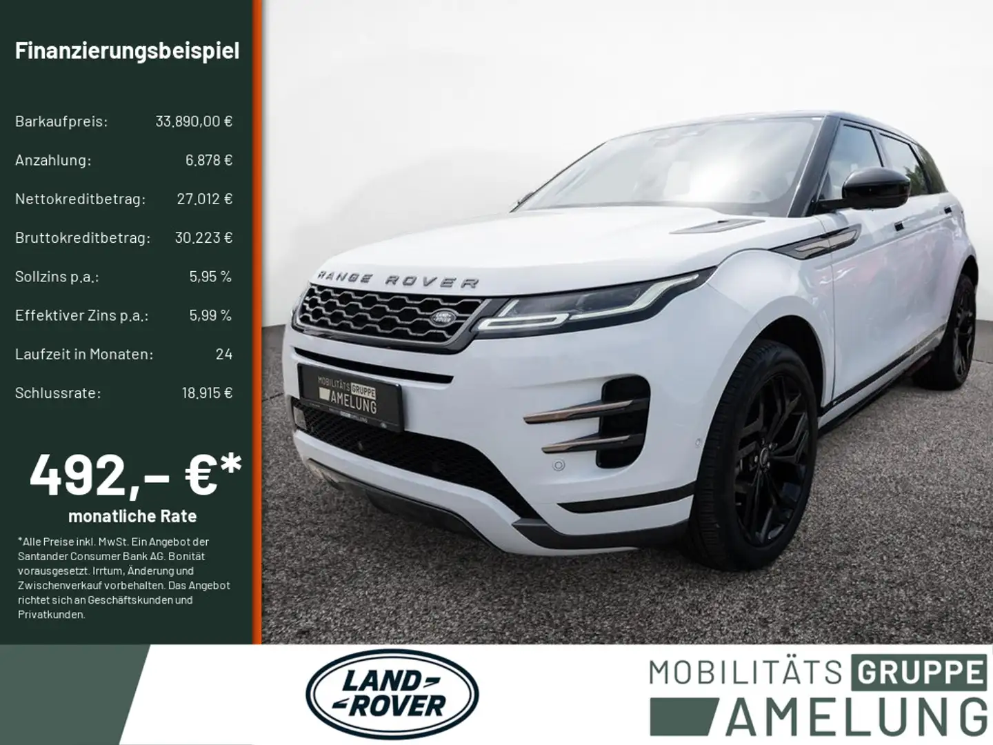 Land Rover Range Rover Evoque P300e SE SHZ NAVI LED 360° Wit - 1