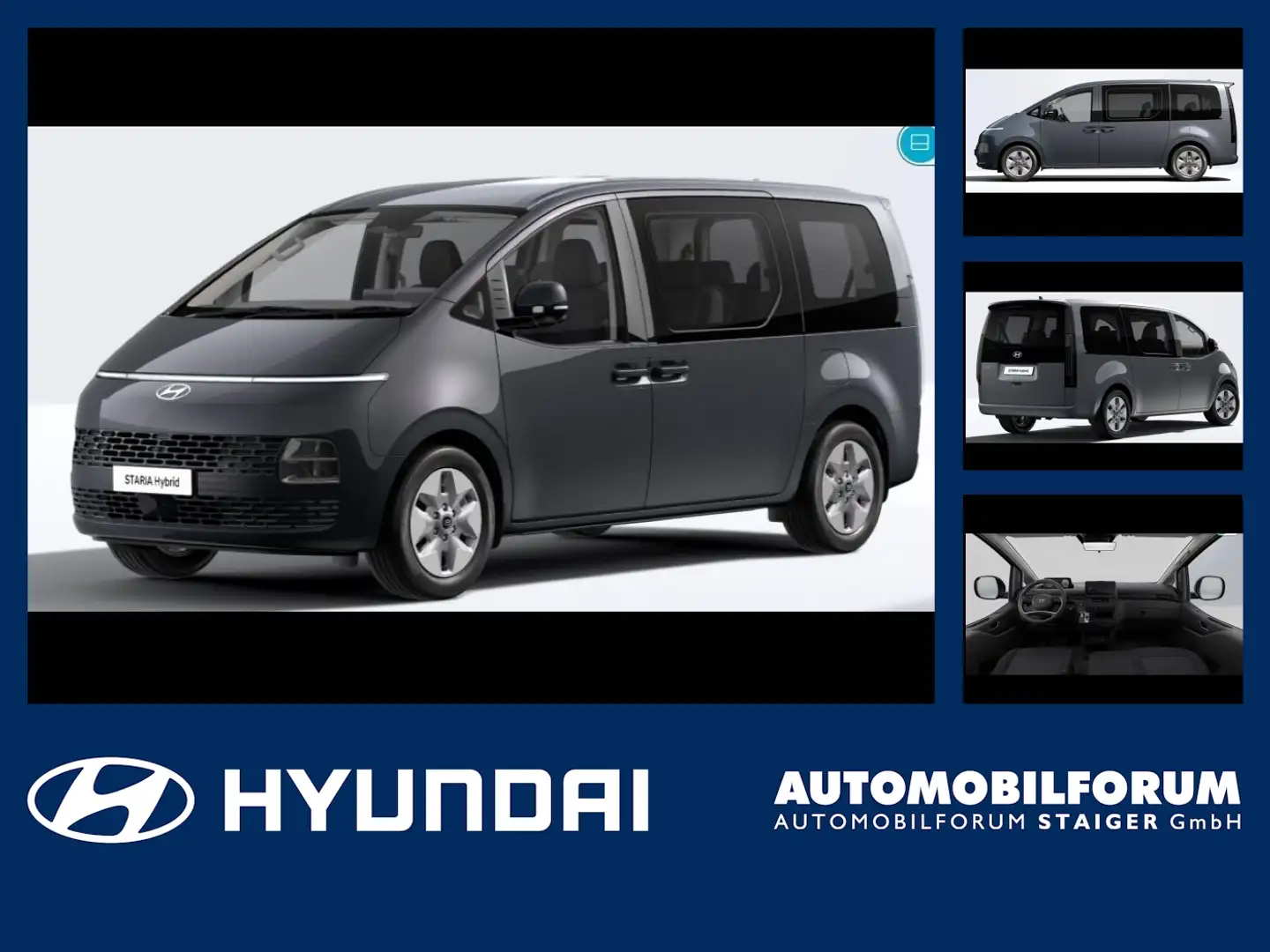 Hyundai STARIA 1.6 T-GDI 2WD Trend 9-Sitze inkl WKR Noir - 1