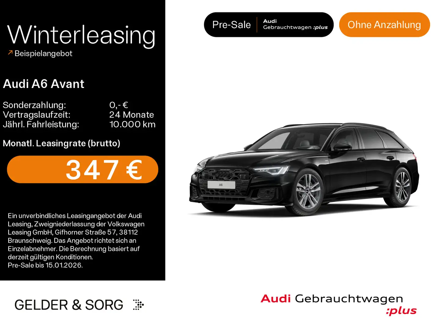 Audi A6 45 TFSI S line Matrix*Virtual*HuD*360° Schwarz - 1