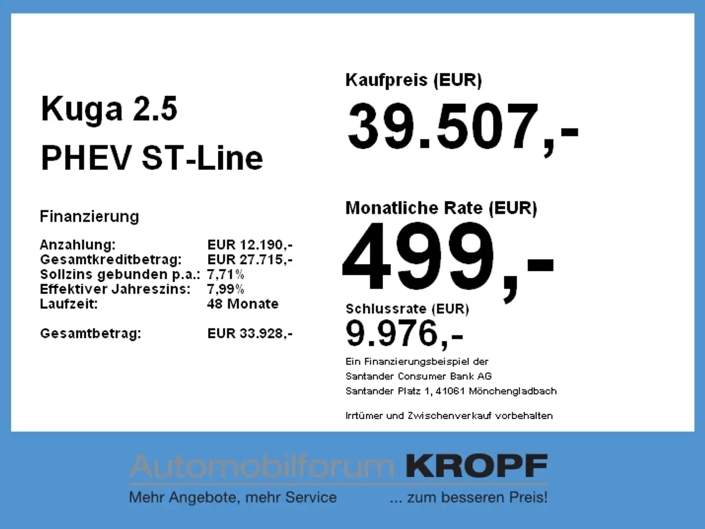 Ford Kuga 2.5 PHEV ST-Line X NAVI TWA HEADUP ACC Schwarz - 2
