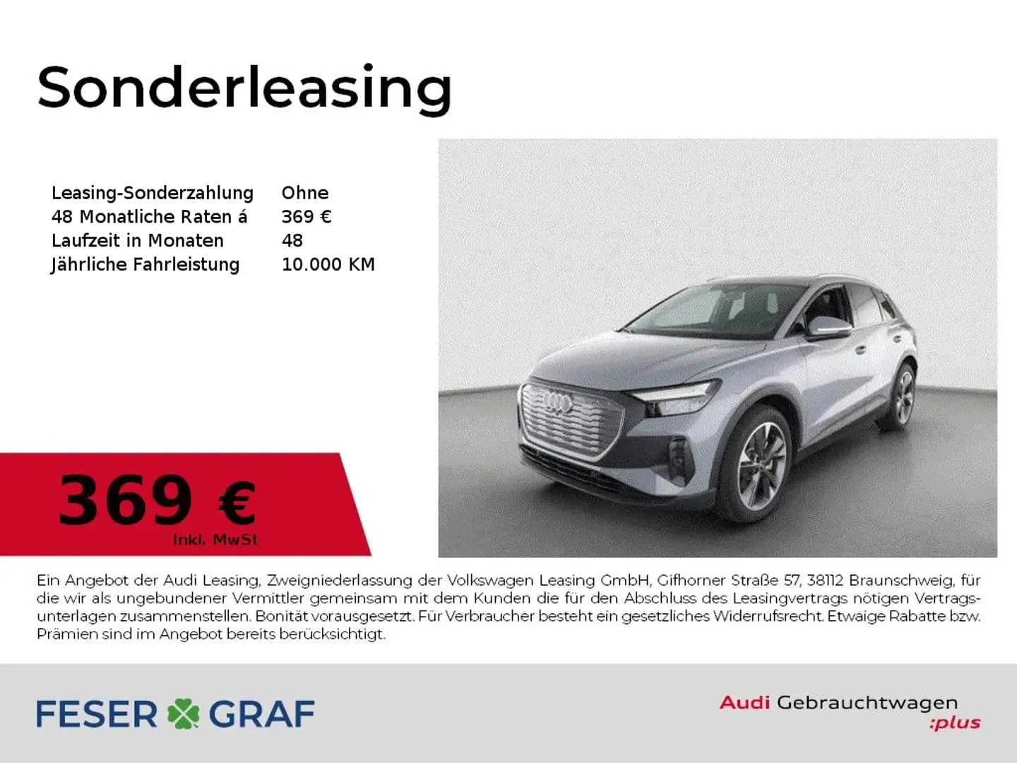 Audi Q4 e-tron 45 Vir. Cockpit/AHK/Navi/LED/Alu20 Grau - 1