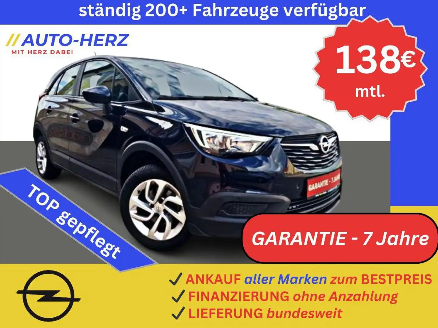 Opel Crossland X AUTOMATIK Sitz&Lenkh+PDC+Navi+Klima Black - 1