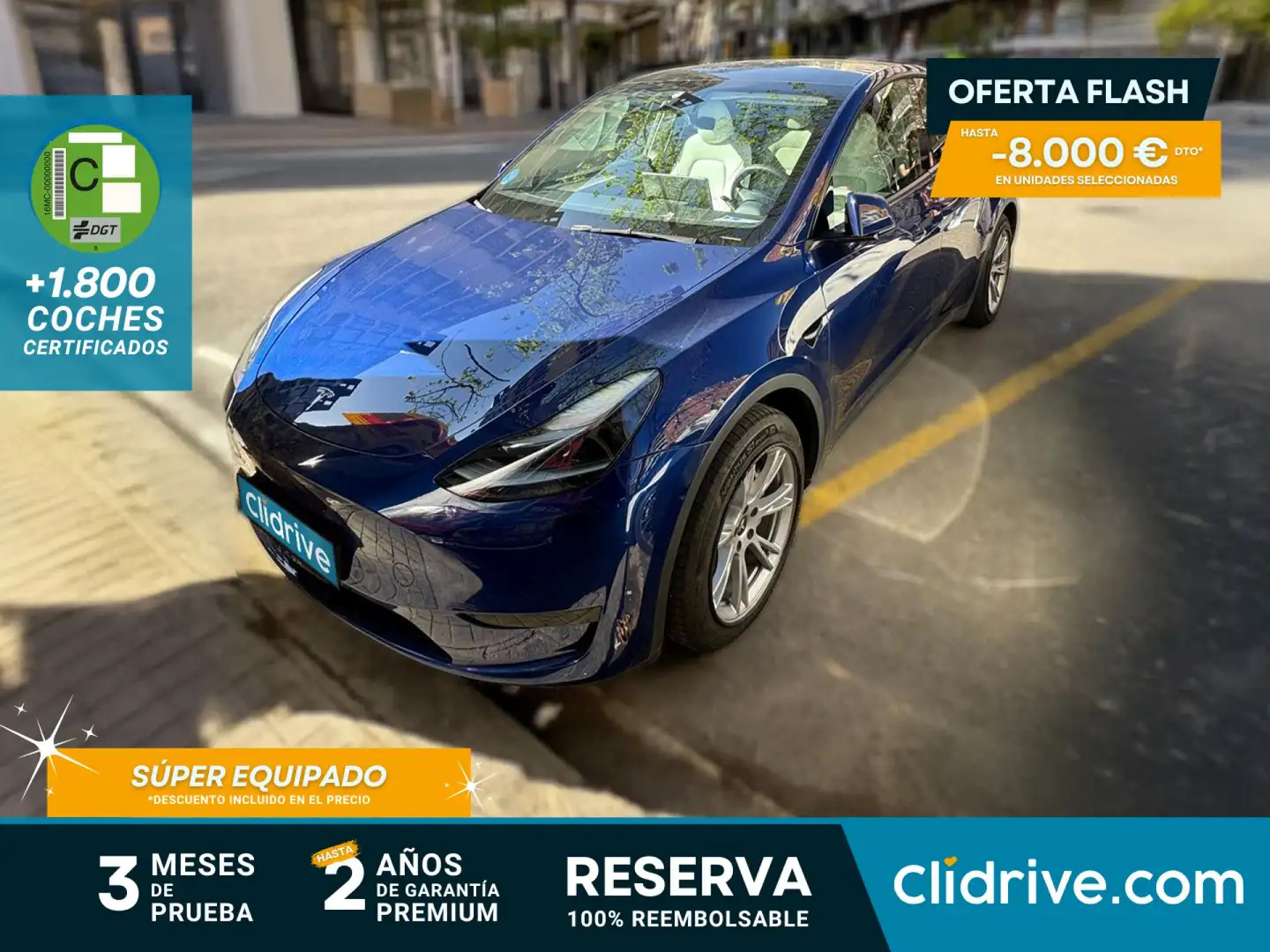 Tesla Model Y Tracción Trasera RWD Modrá - 1