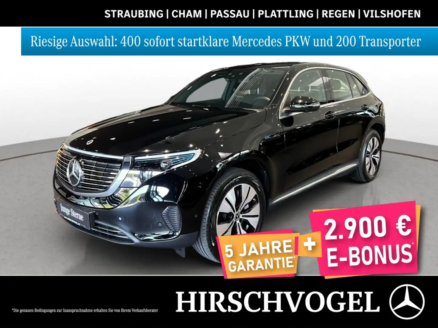 Mercedes-Benz EQC 400 4M AHK+DISTRON+MBUX+Navi+MULTIBEAM+360°K Zwart - 1