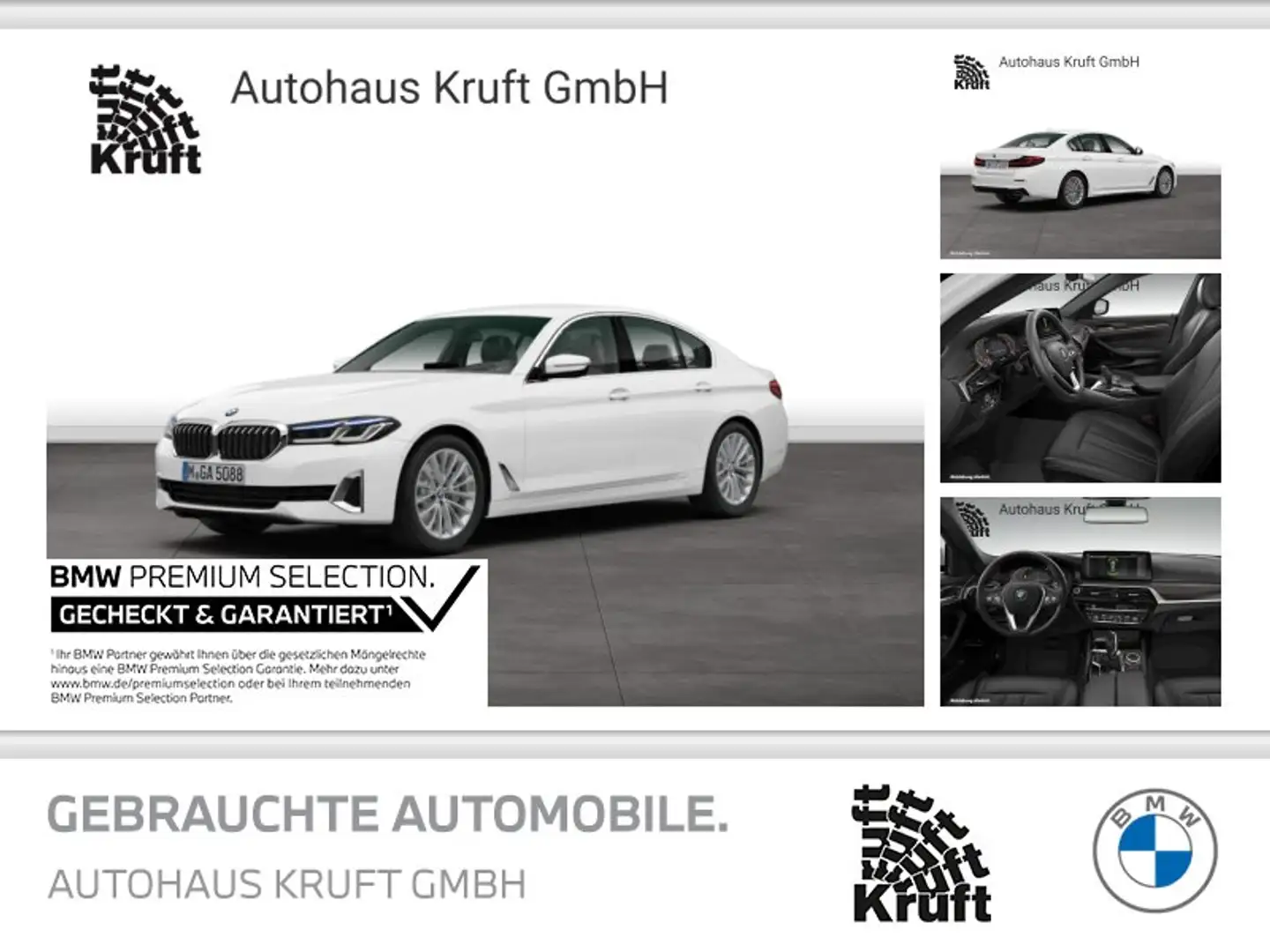BMW 520 d xDrive LUXURY+LCPROF+LASER+HUD+KAMERA Weiß - 1