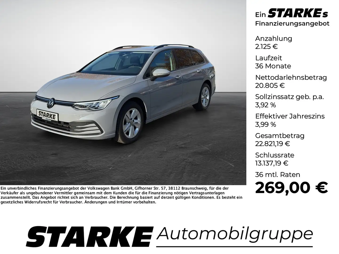 Volkswagen Golf Variant 2.0 TDI DSG Life Grigio - 1