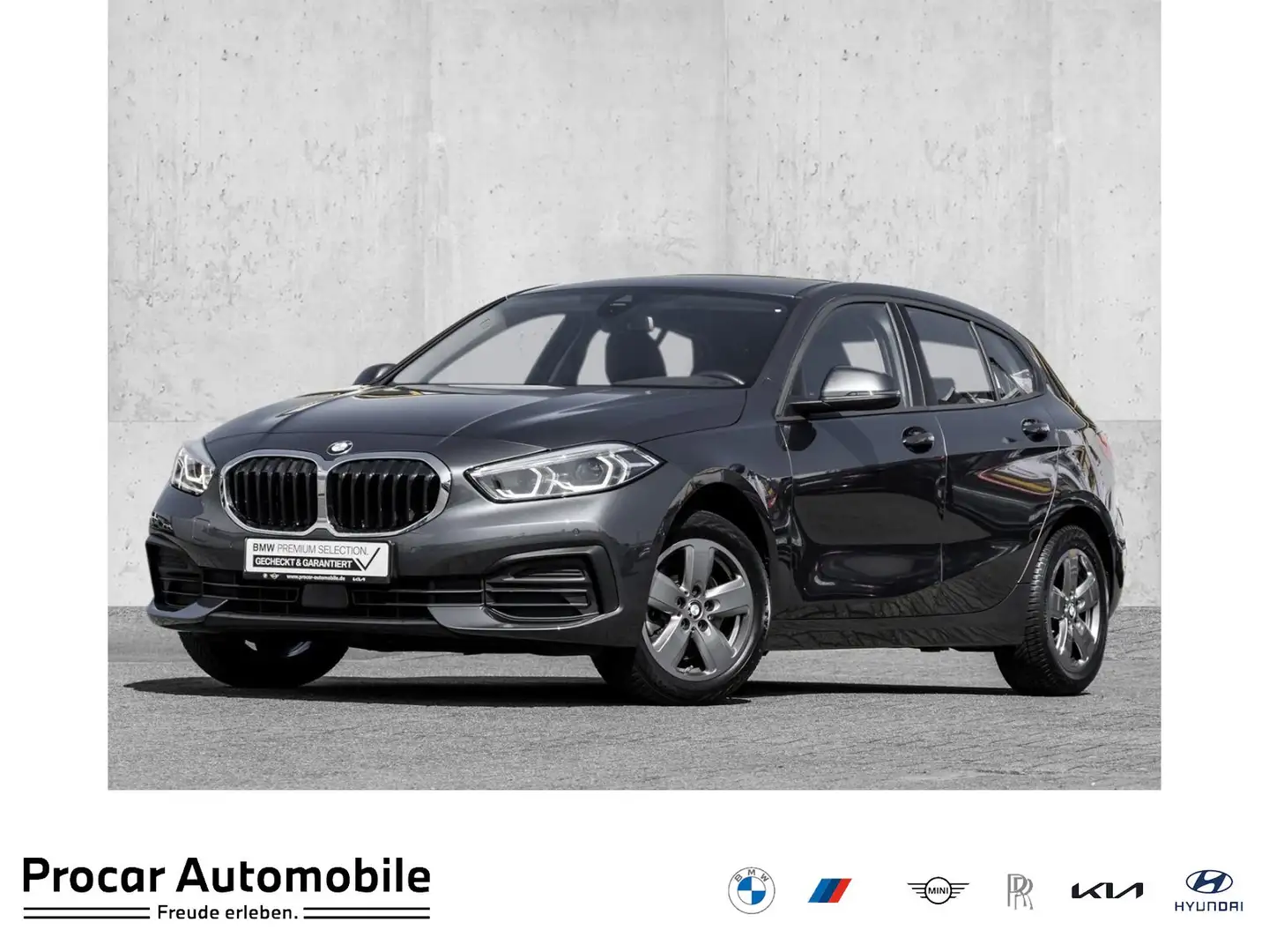 BMW 118 i ADVANTAGE+AHK+HuD+PA+AUT+SHZ Szary - 1