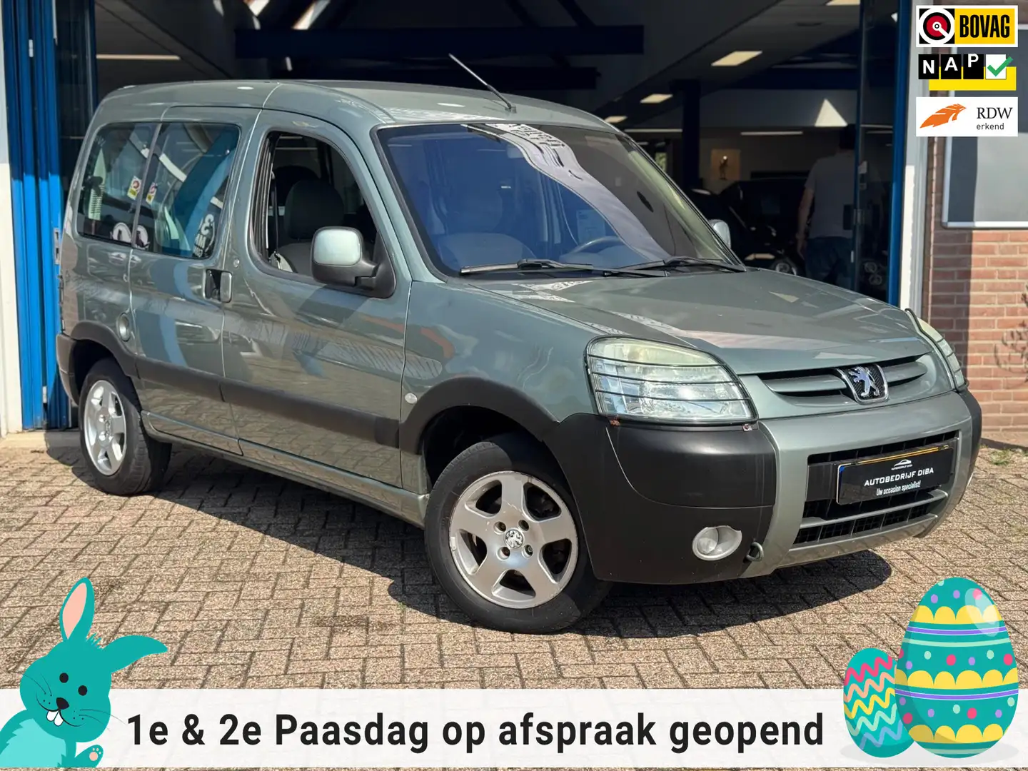 Peugeot Partner MPV 1.6-16V VTC 2004 Trekhaak NAP Groen - 1