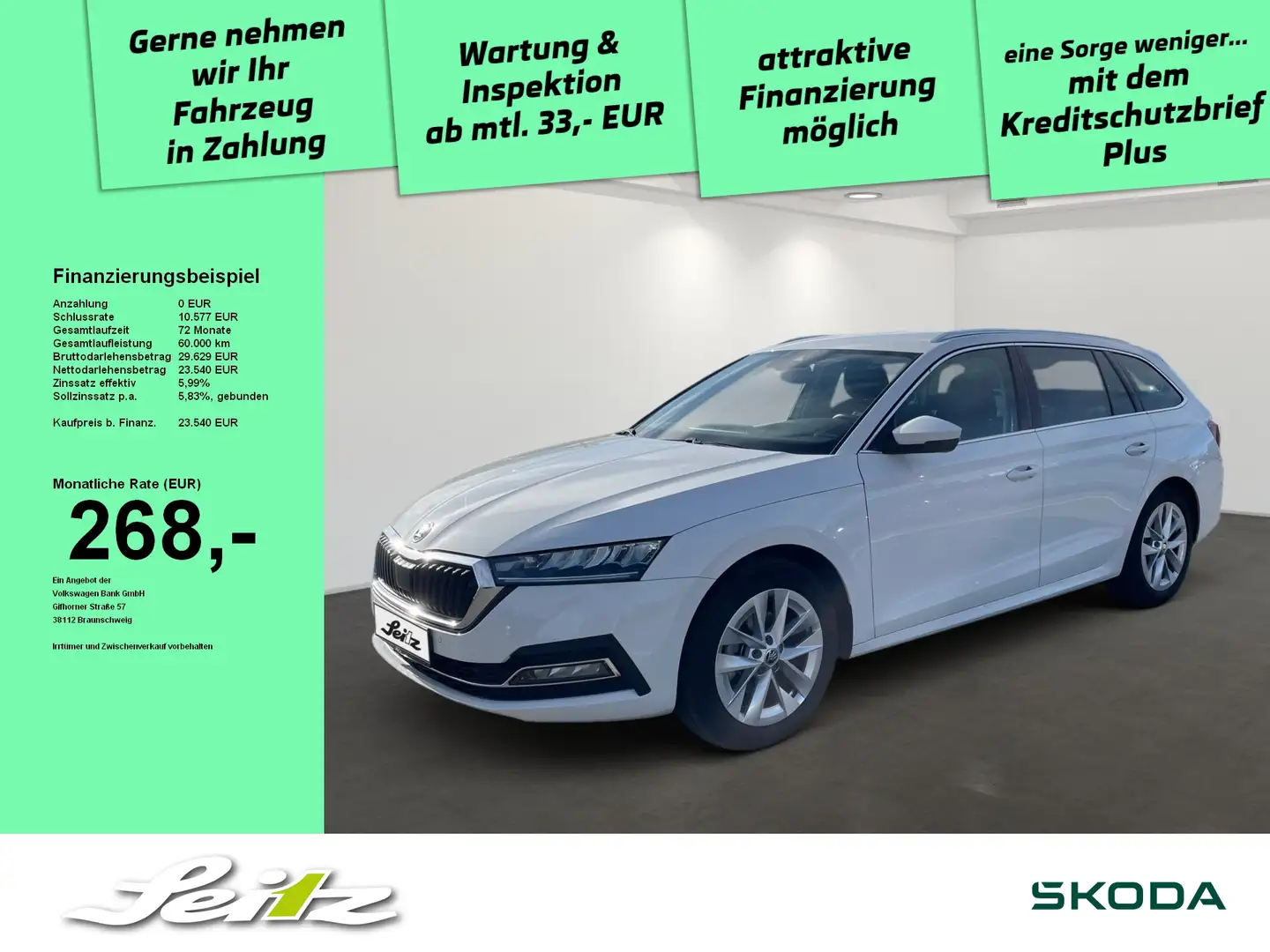 Skoda Octavia Combi 2.0 TDI Style *HEAD-UP*LED*PDC*NAVI* Weiß - 1