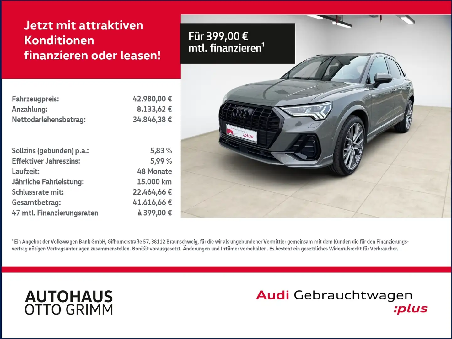 Audi Q3 35 TFSI S line Matrix LED Navi Grau - 1