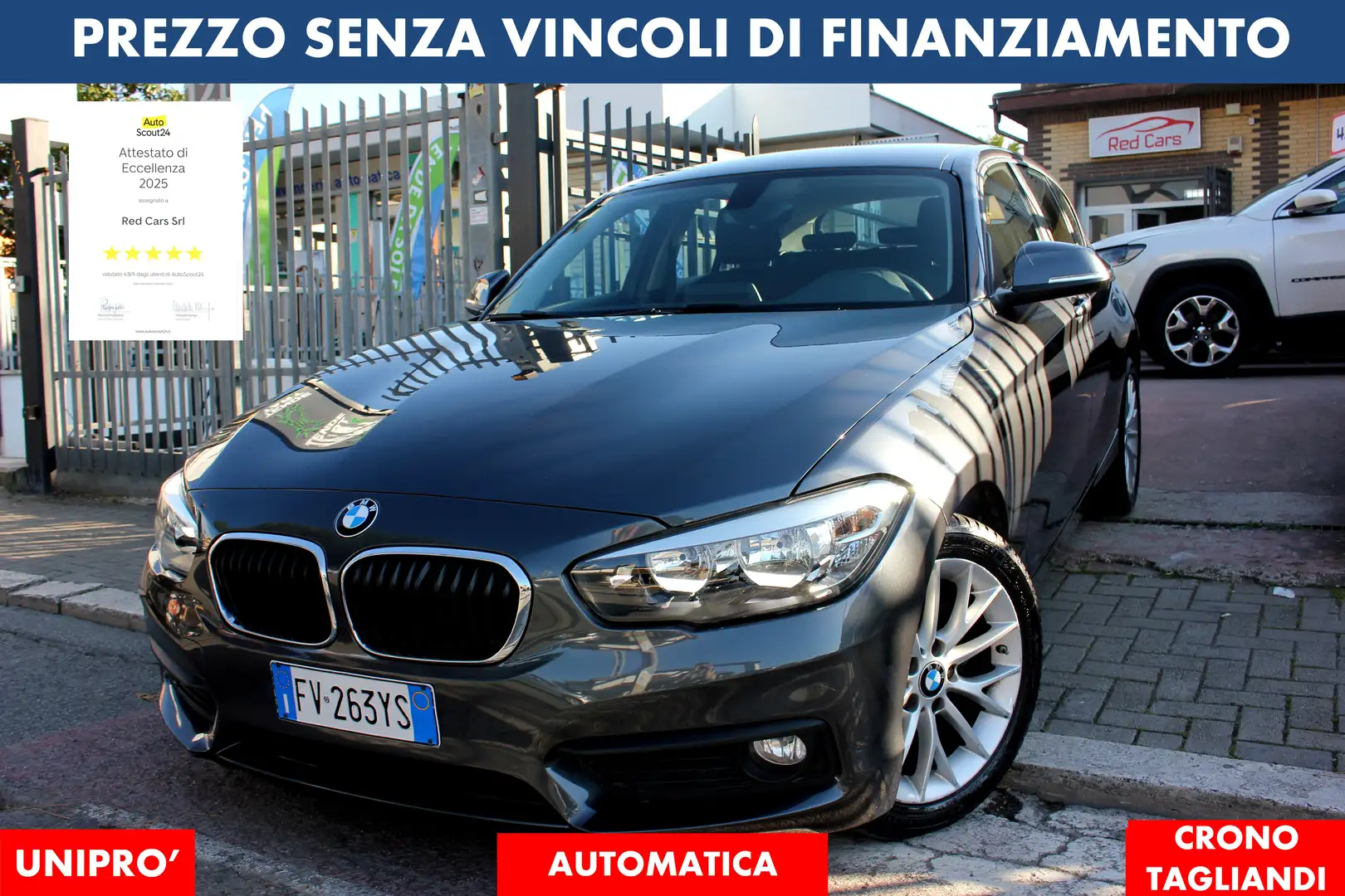 BMW 116 2.0 D Advantage 116 CV AUTOMATICA *PREZZO VERO* Grigio - 1
