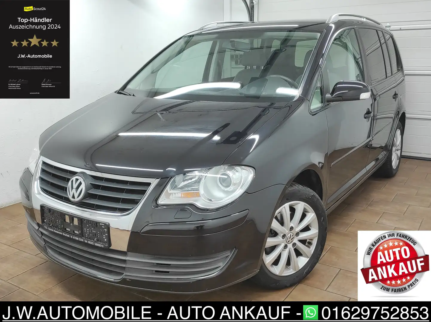 Volkswagen Touran 1.4 TSI AUTOMATIK KLIMA AHK PDC BC ALLWETTER SERVO Negro - 1