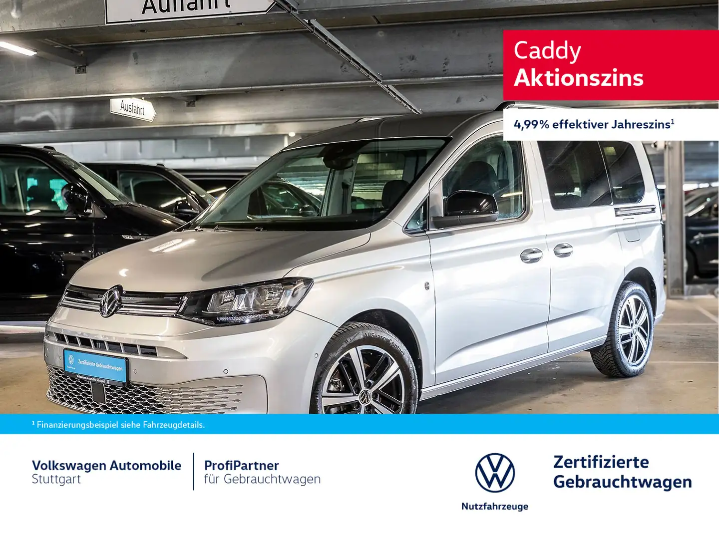 Volkswagen Caddy Life Goal DSG 2.0 TDI Euro 6 e Navi AHK Silber - 1