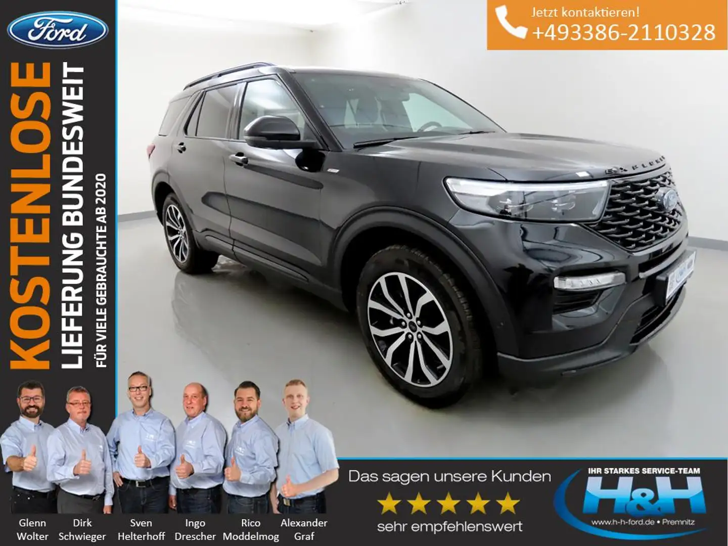 Ford Explorer 3.0 Plug-in Hybrid 4x4 ST-Line iACC+AHK Zwart - 1