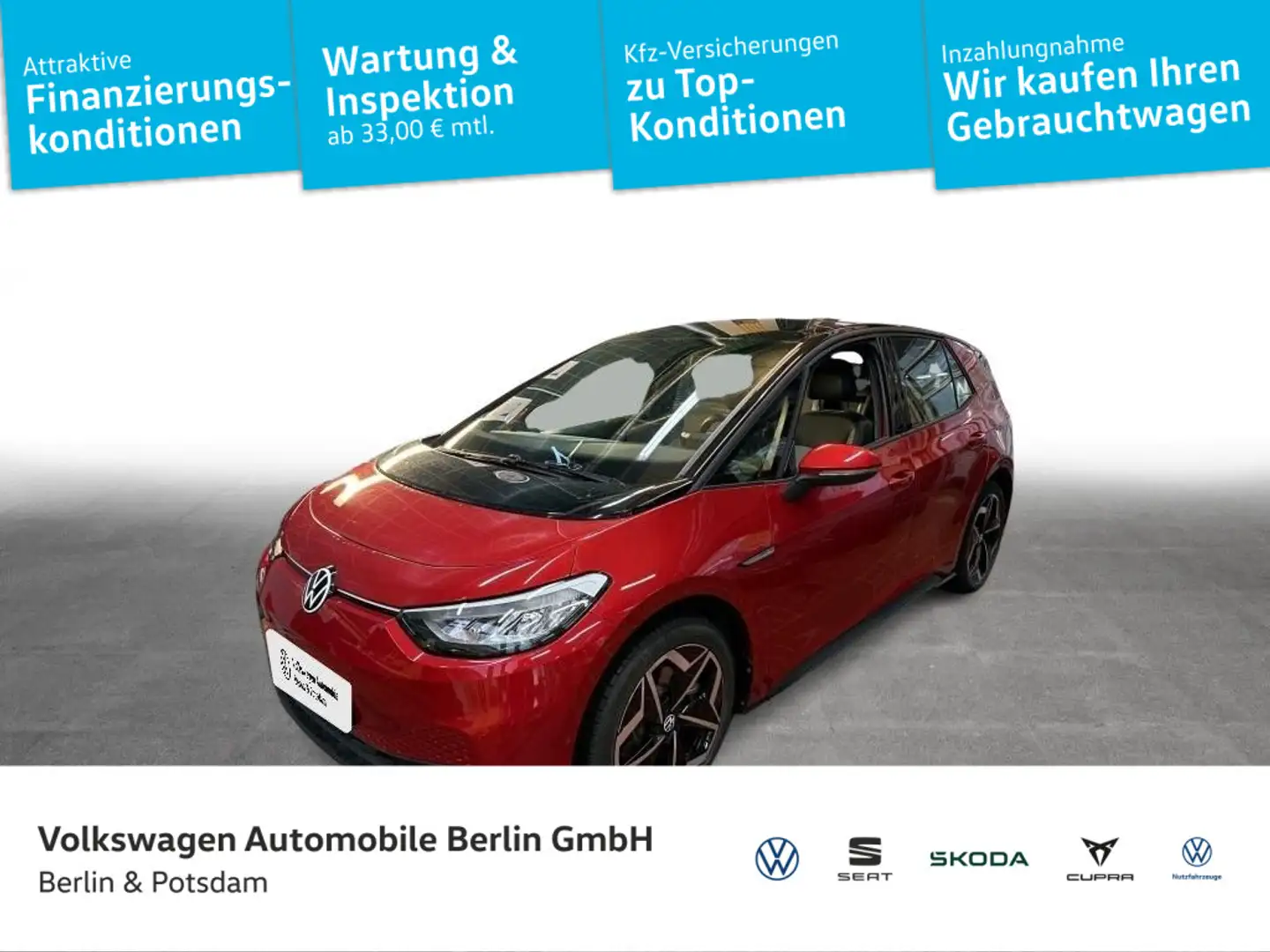 Volkswagen ID.3 Pro S 5-Sitzer Wärmepumpe Kamera Rot - 1
