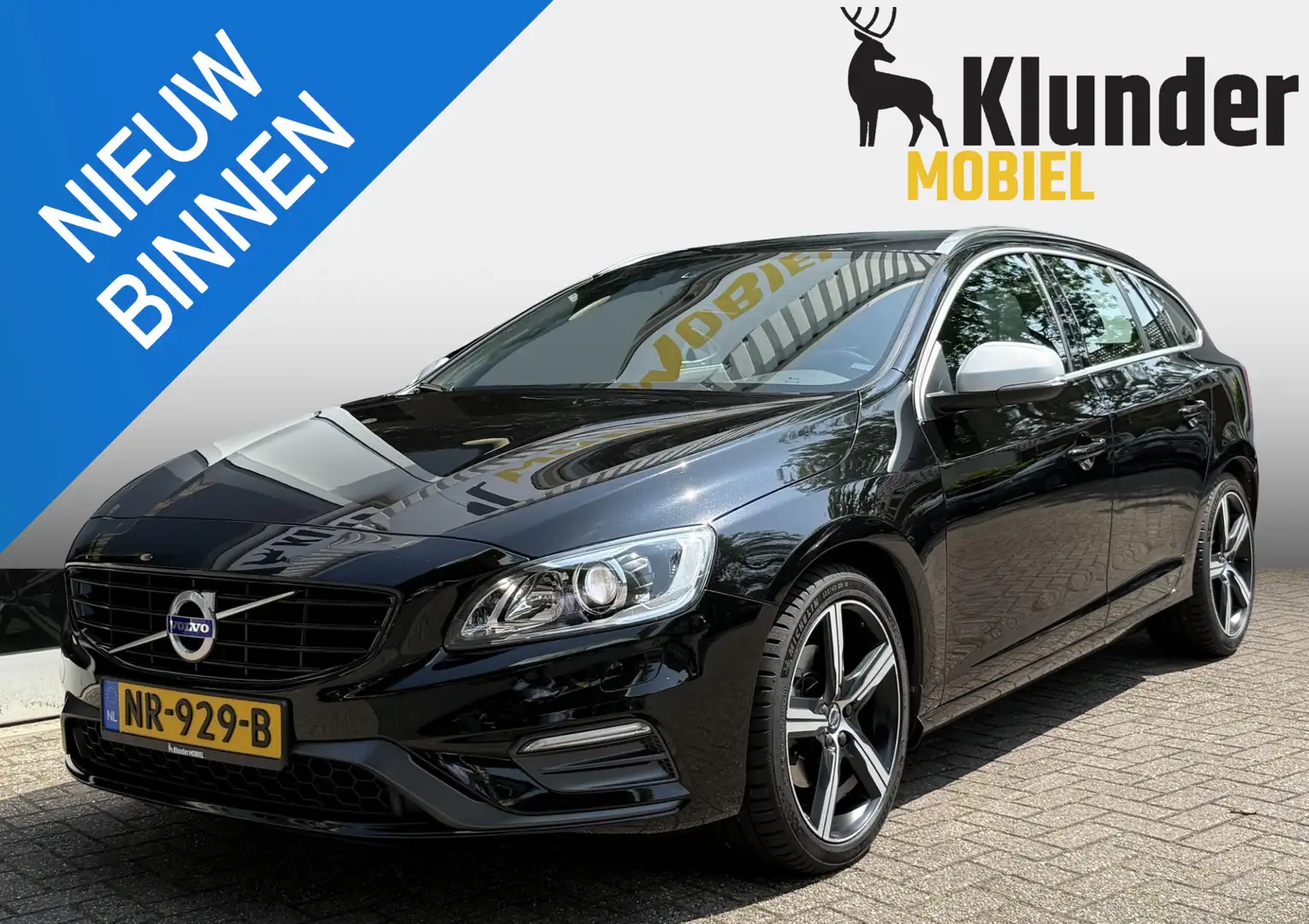 Volvo V60 1.5 T3 R-Design Aut. |Navi|Xenon|Trekhaak| Negro - 1