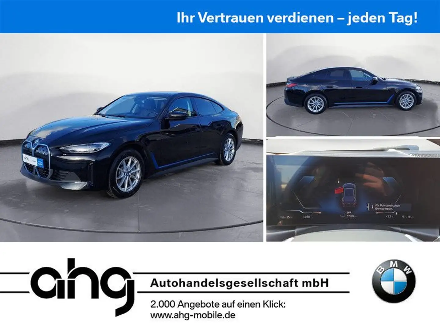 BMW i4 eDrive40 Navi Bluetooth PDC MP3 Schn. HeadUp Noir - 1
