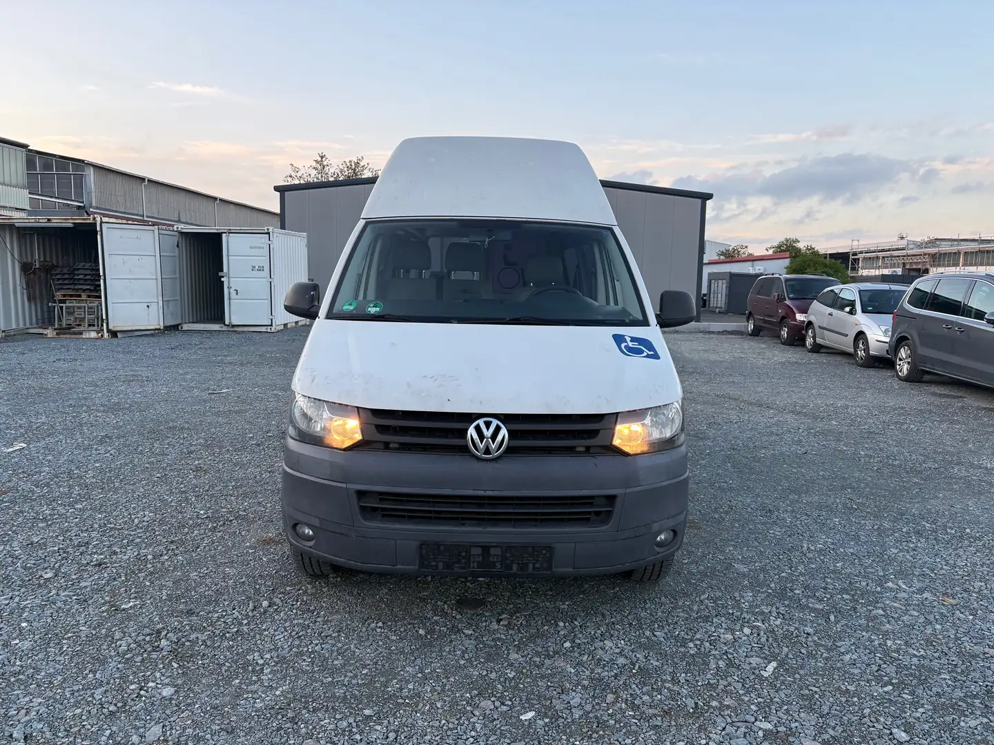 Volkswagen T5 Transporter Kombi-Hochdach lang Turbo Schaden!!! Blanc - 2