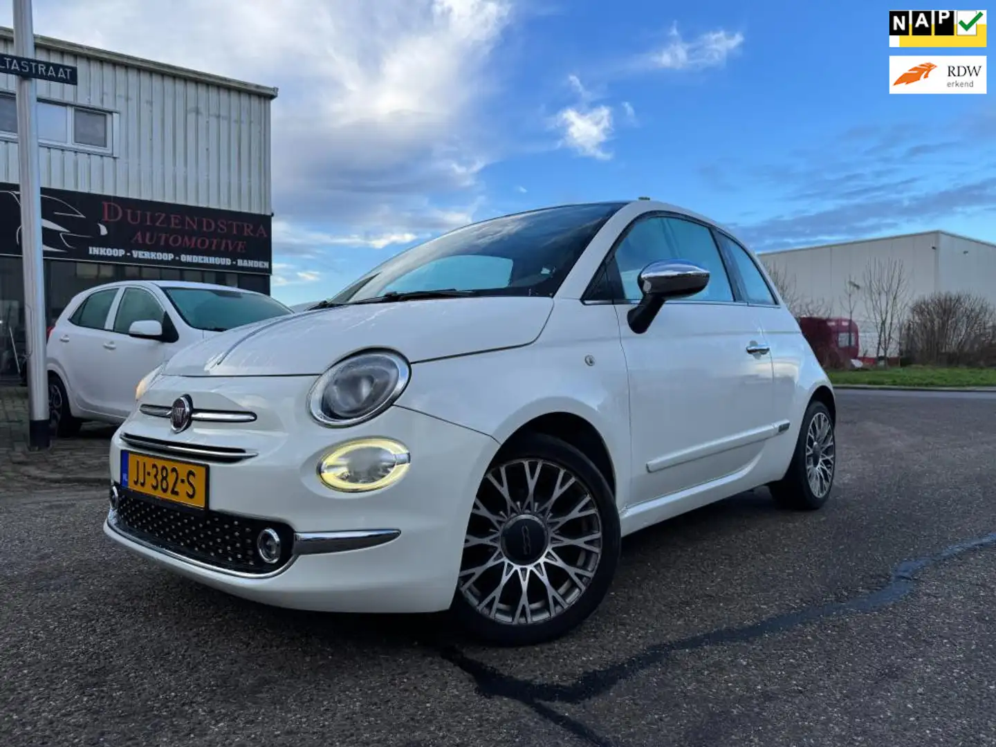Fiat 500 0.9 TwinAir Turbo Automaat, Pano, Navi Wit - 1